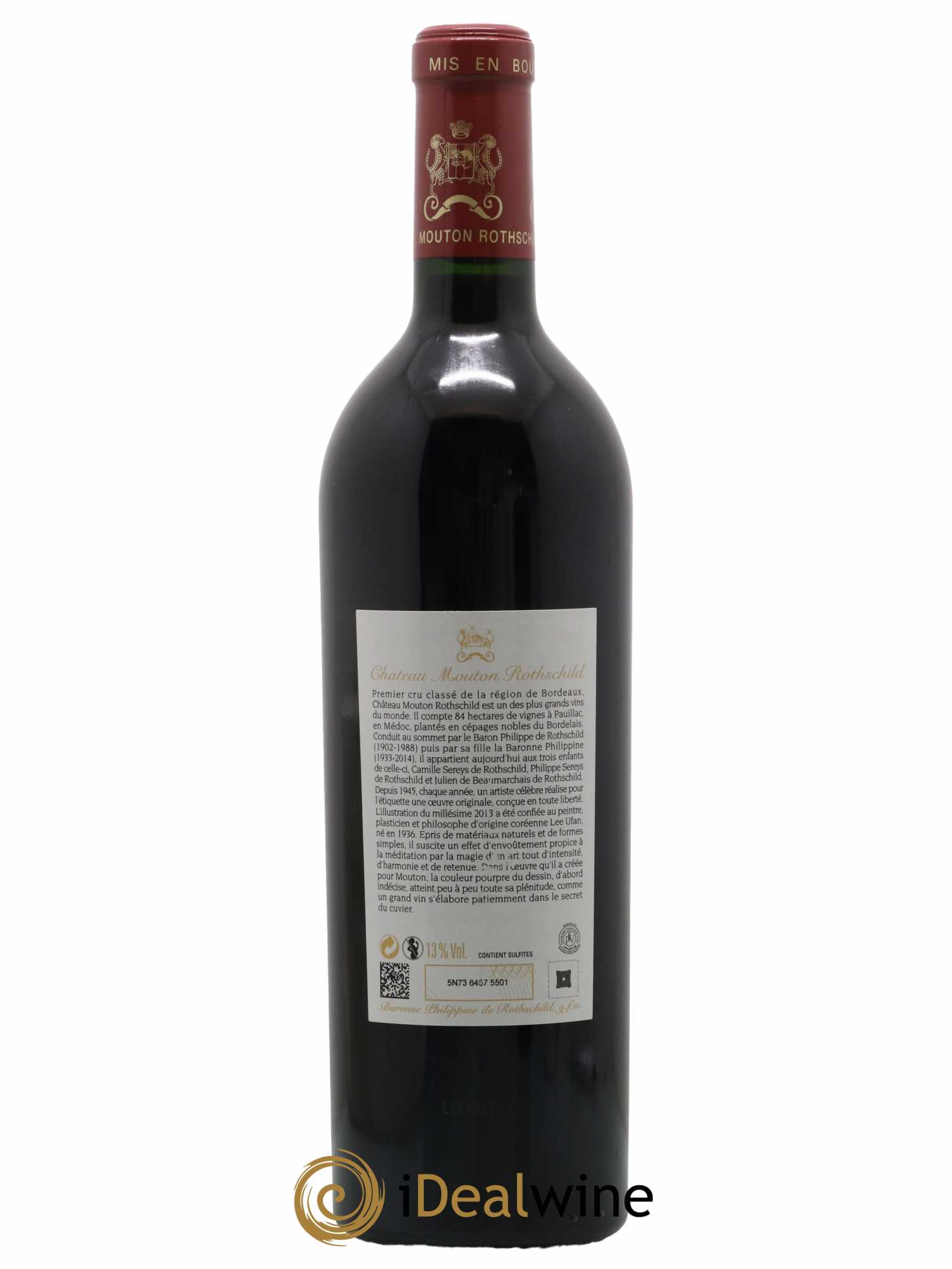 Château Mouton Rothschild 1er Grand Cru Classé 2013 - Lot de 1 bouteille - 1