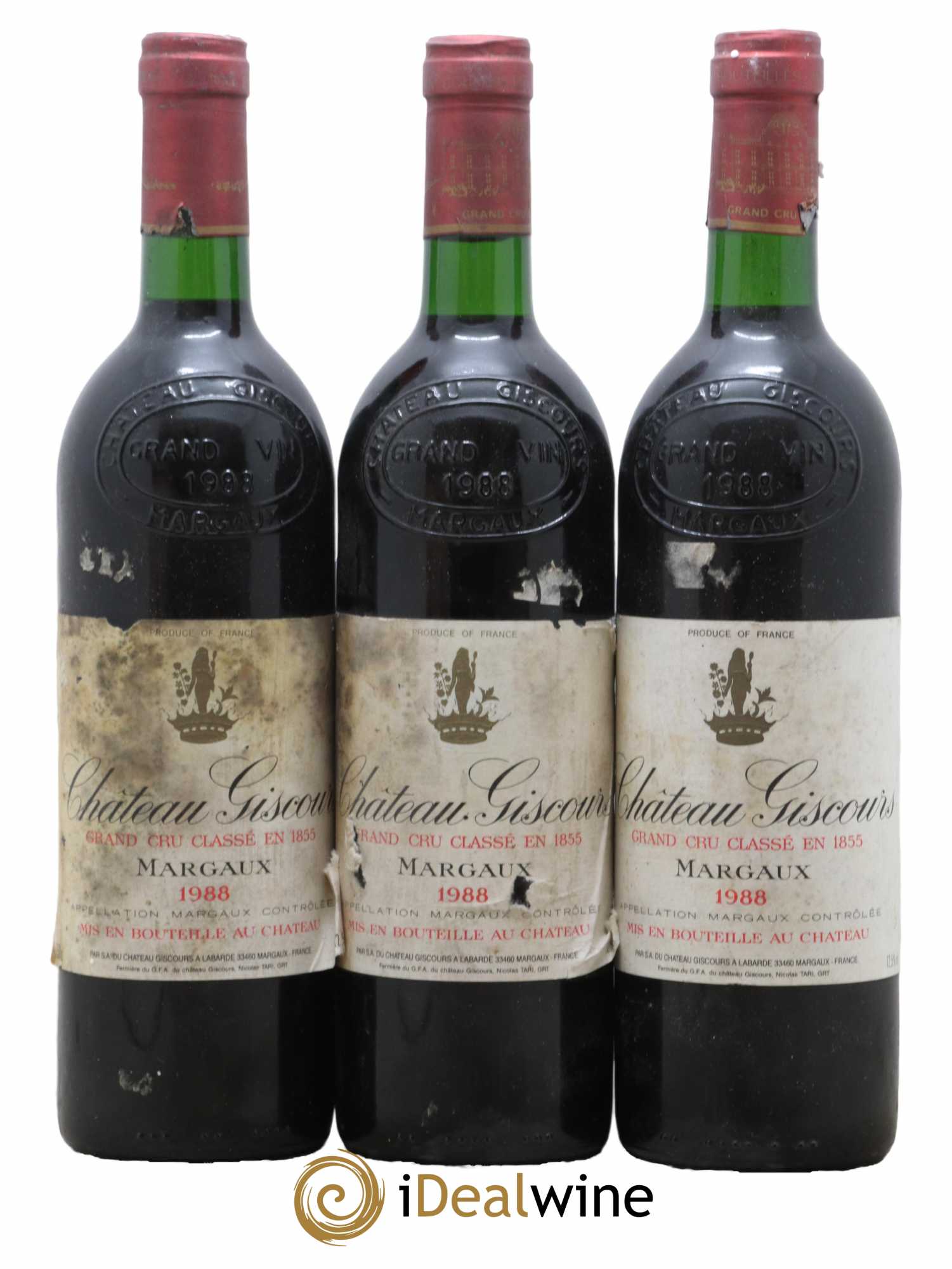 Château Giscours 3ème Grand Cru Classé 1988 - Lot de 3 bouteilles - 0