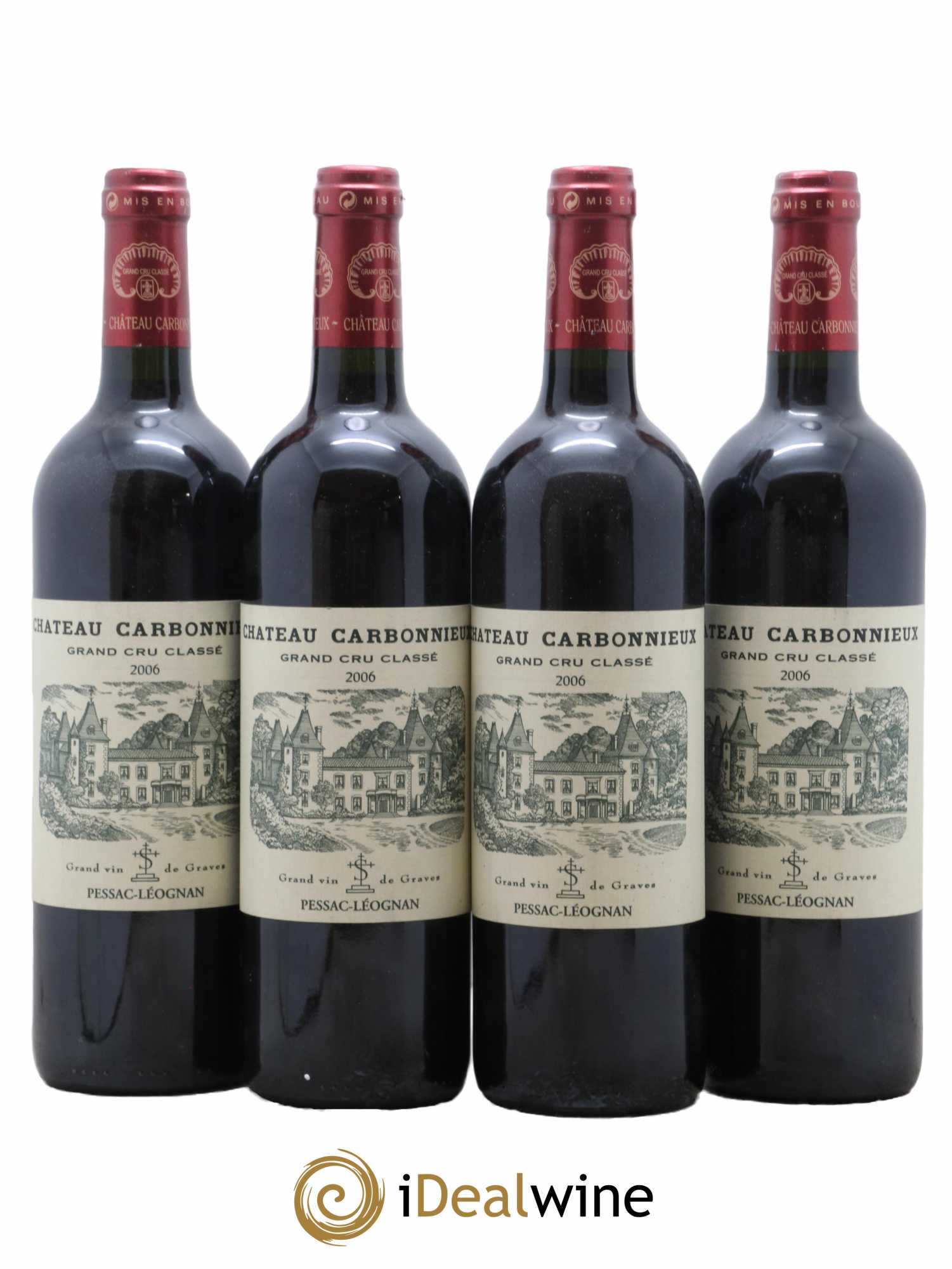 Château Carbonnieux Cru Classé de Graves 2006 - Lot de 4 bouteilles - 0