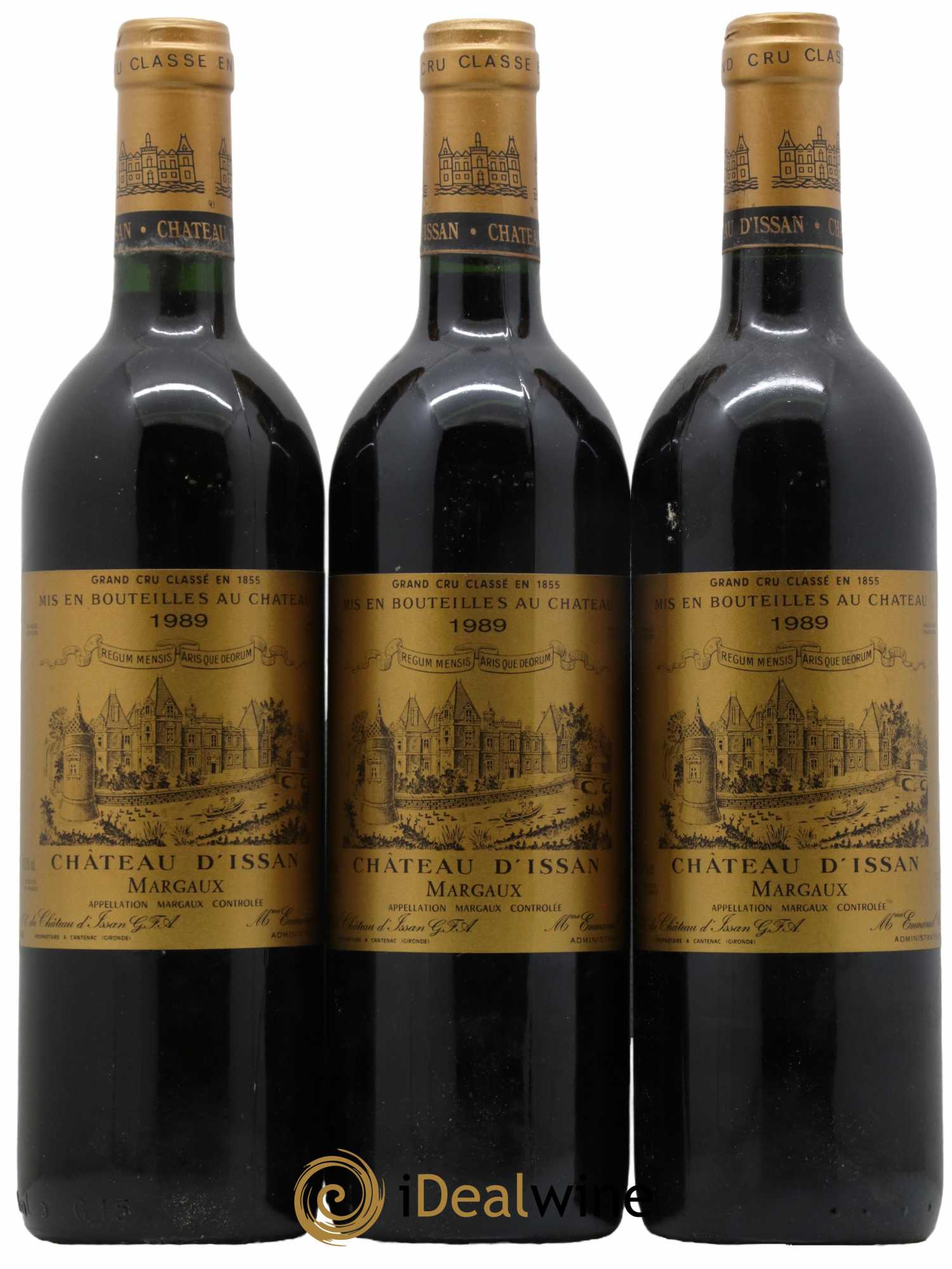 Château d'Issan 3ème Grand Cru Classé 1989 - Lot de 3 bouteilles - 0