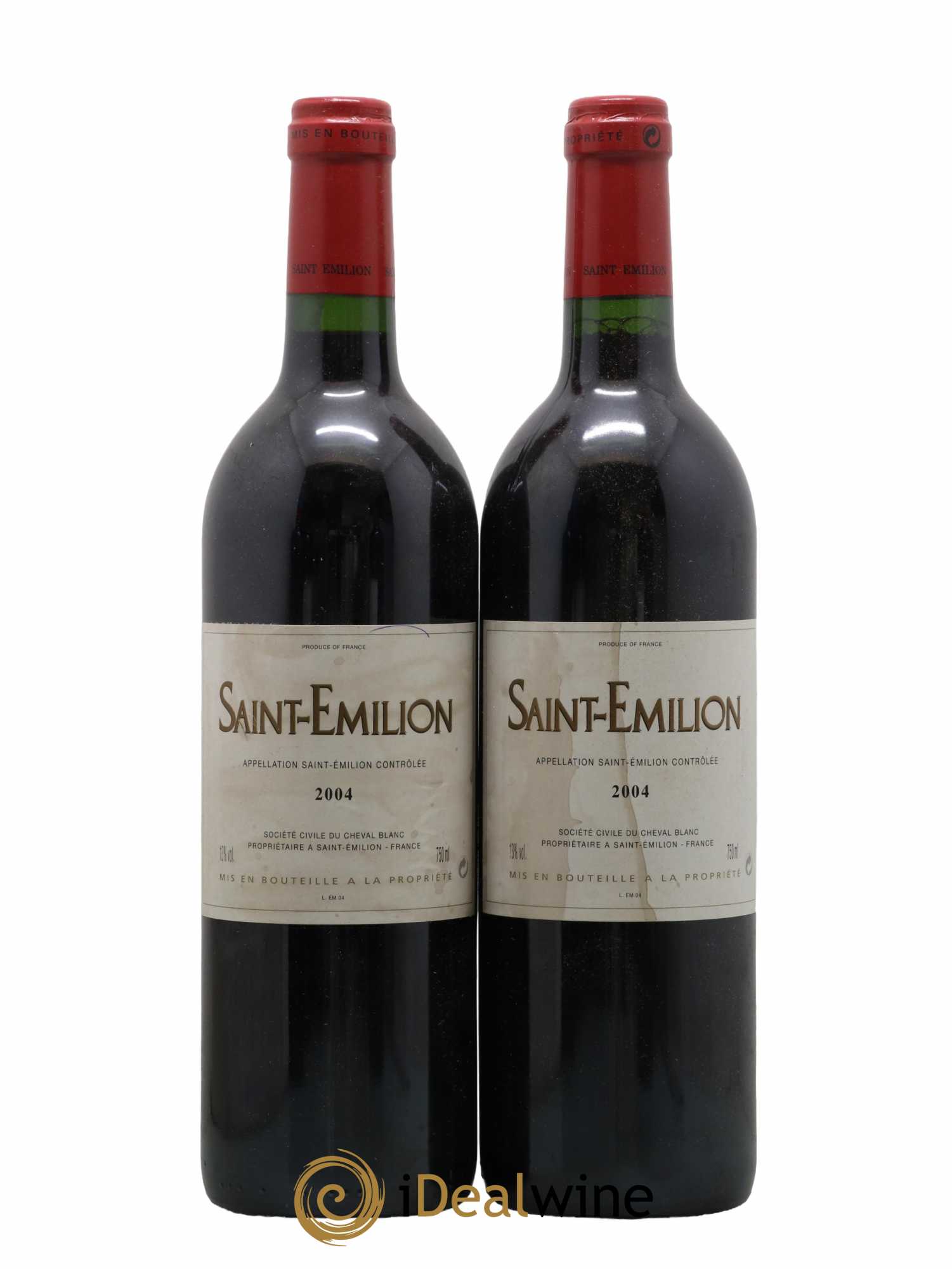 Saint-Émilion Société civile du Cheval Blanc 2004 - Lot de 2 bouteilles - 0