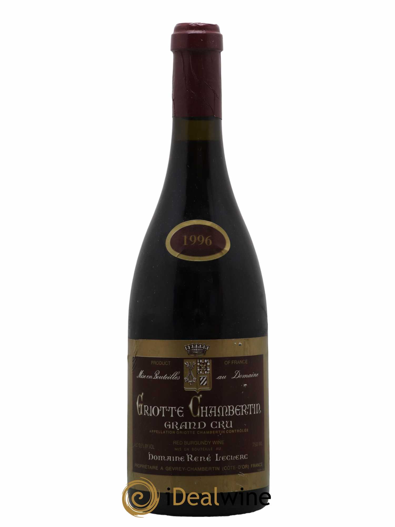 Griotte-Chambertin Grand Cru René Leclerc 1996 - Lot de 1 bouteille - 0