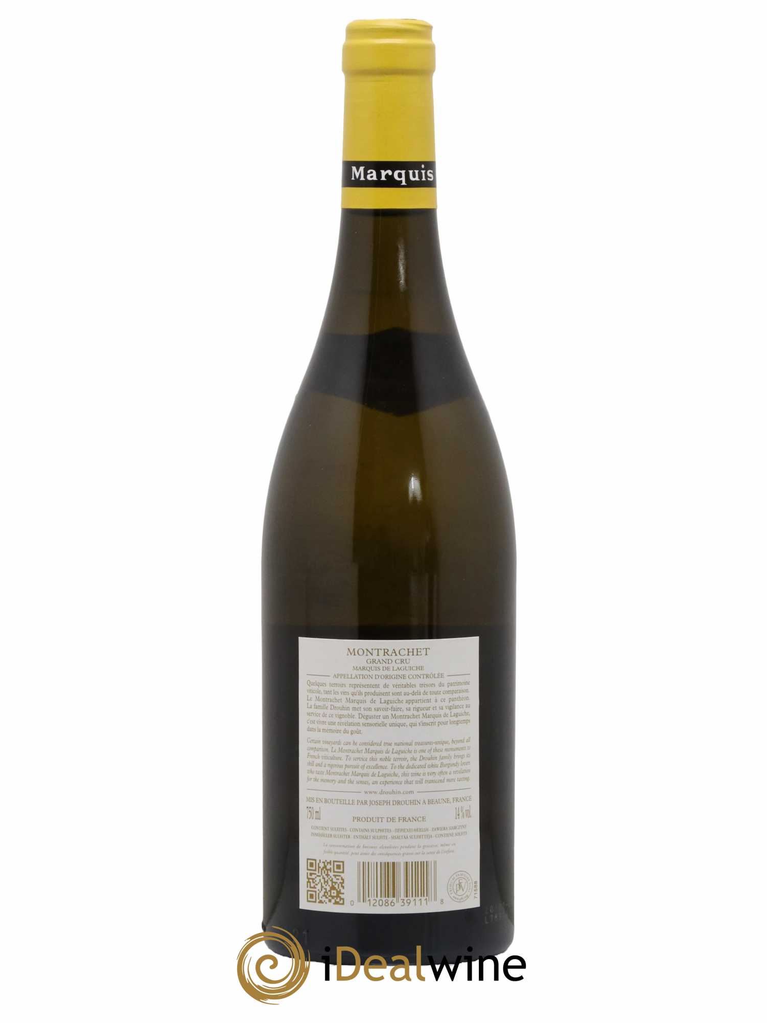 Montrachet Grand Cru Marquis de Laguiche Joseph Drouhin 2018 - Lot de 1 bouteille - 1