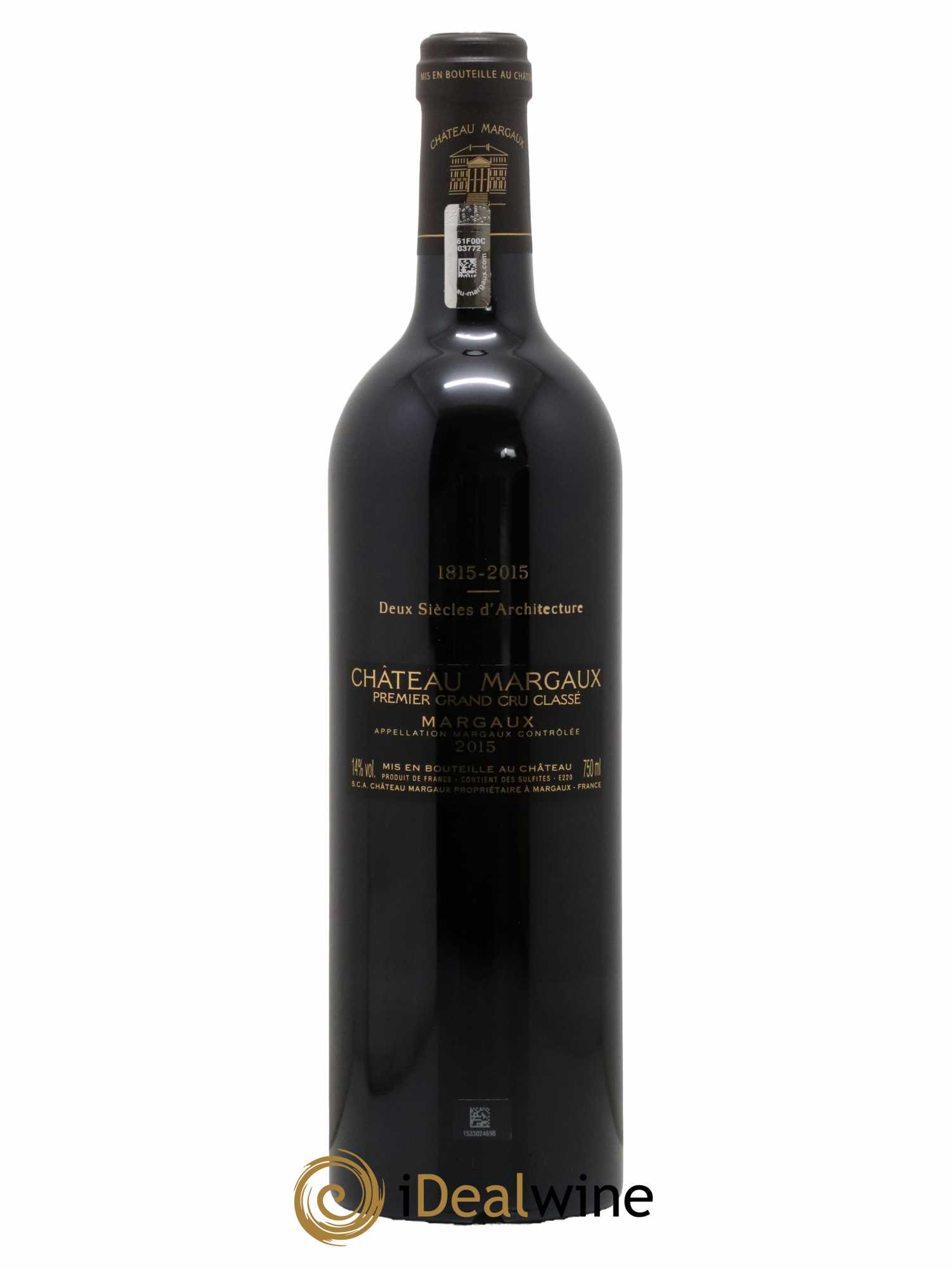 Château Margaux 1er Grand Cru Classé 2015 - Lot de 1 bouteille - 1