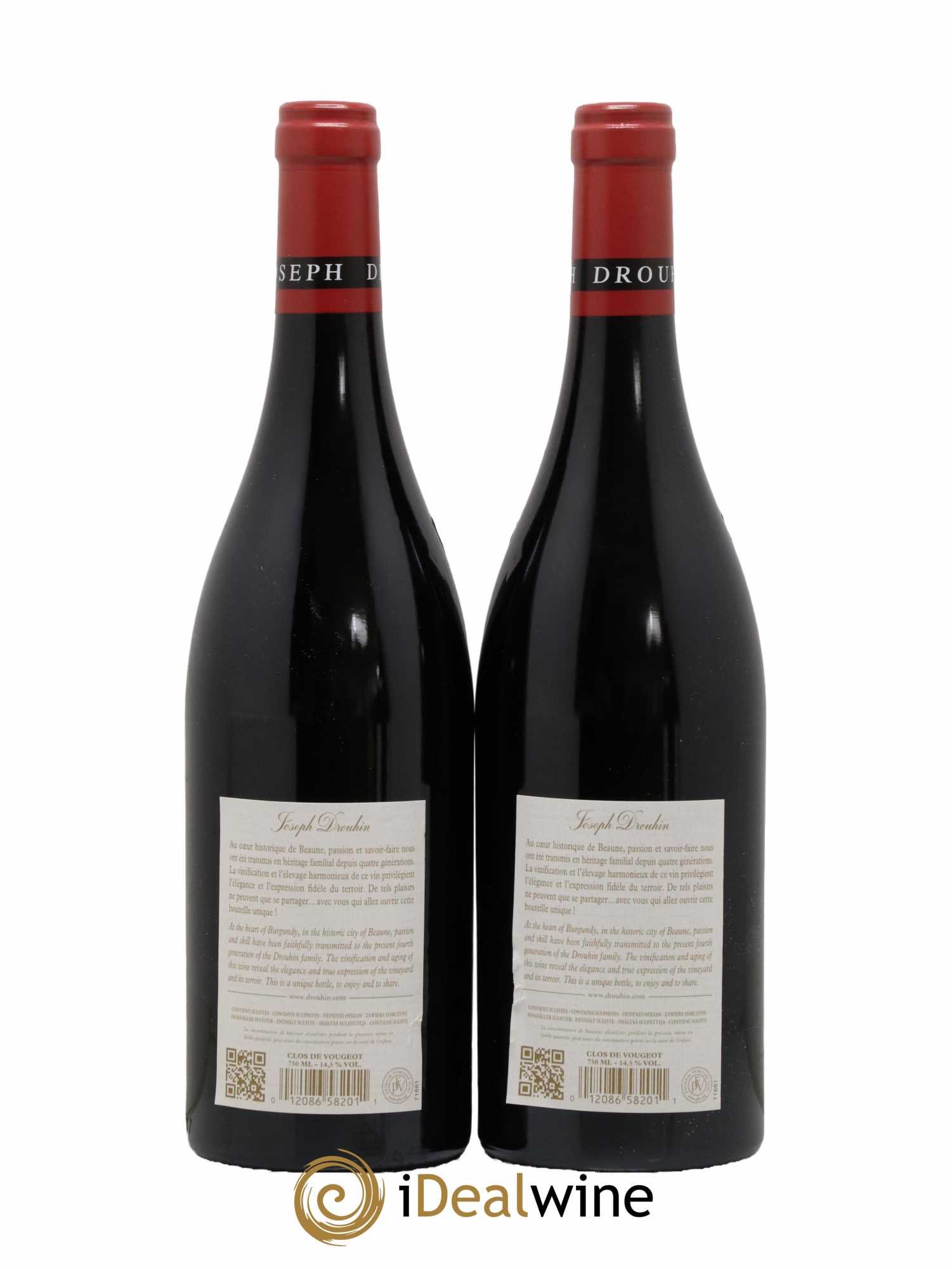 Clos de Vougeot Grand Cru Joseph Drouhin 2018 - Lot de 2 bouteilles - 1