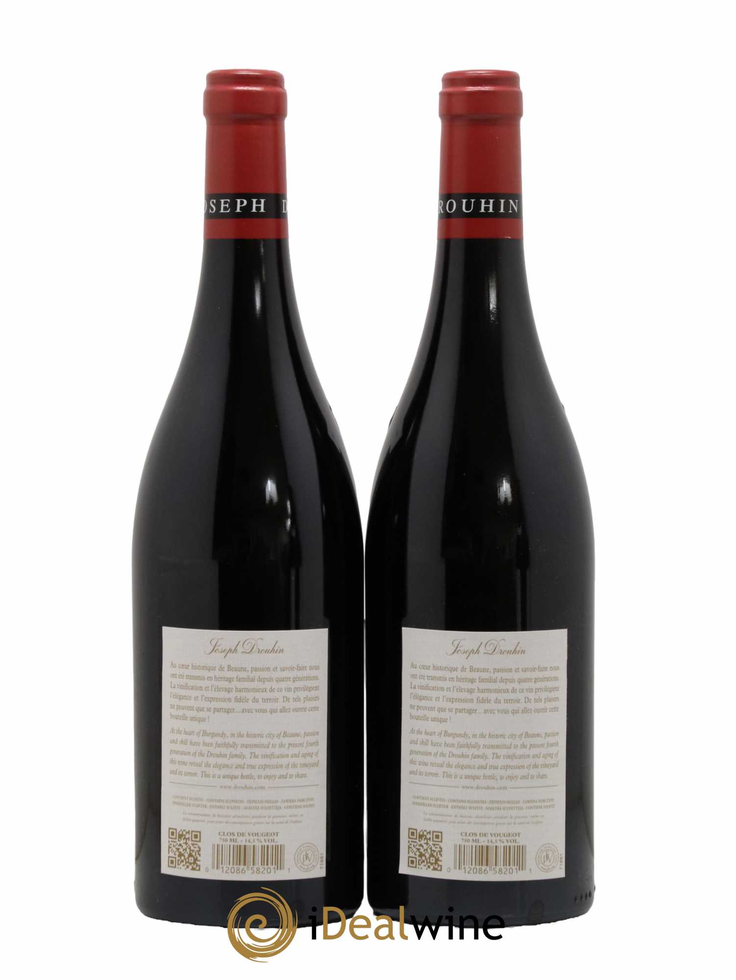 Clos de Vougeot Grand Cru Joseph Drouhin 2018 - Lot de 2 bouteilles - 1