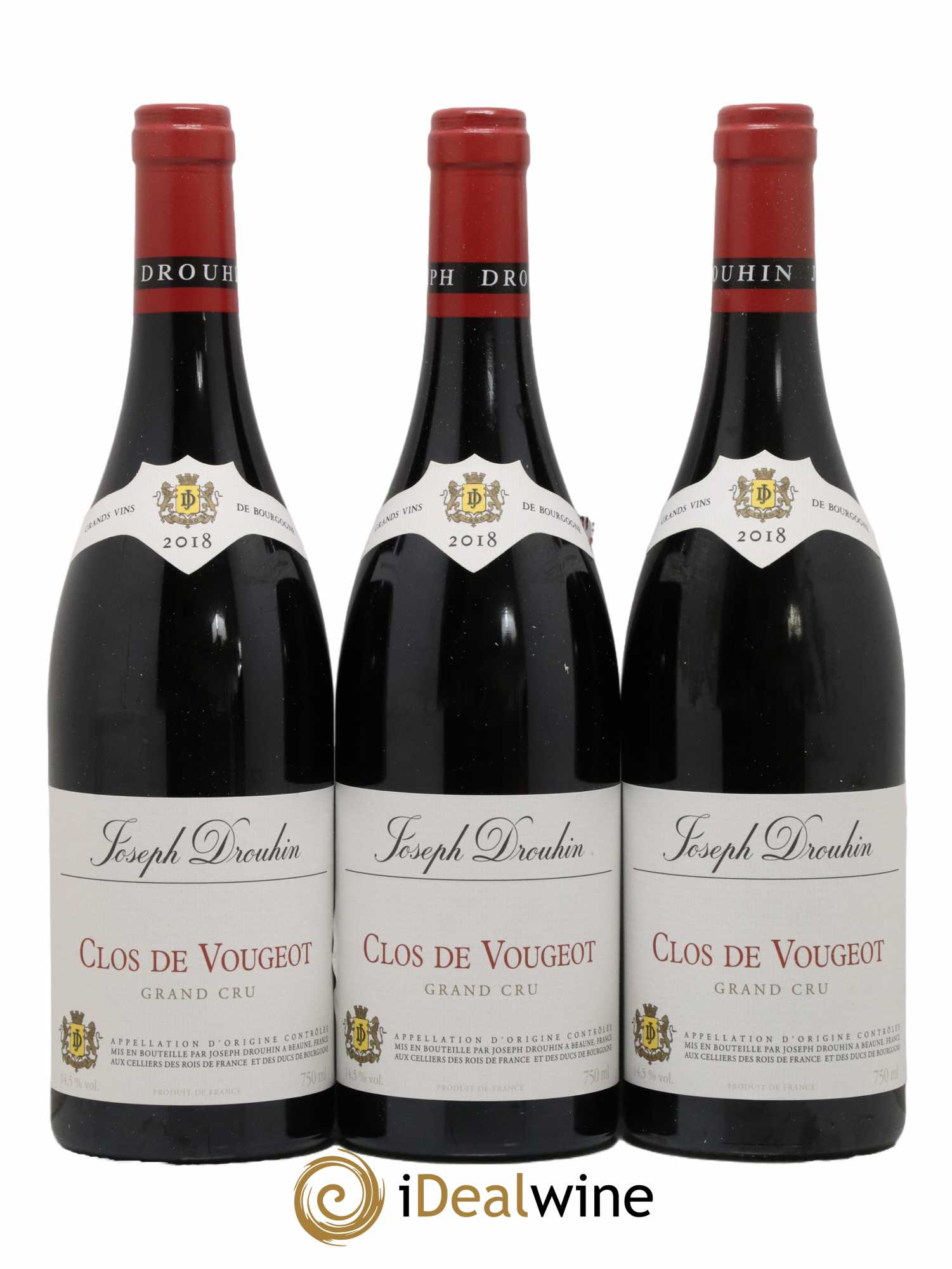 Clos de Vougeot Grand Cru Joseph Drouhin 2018 - Lot de 3 bouteilles - 0