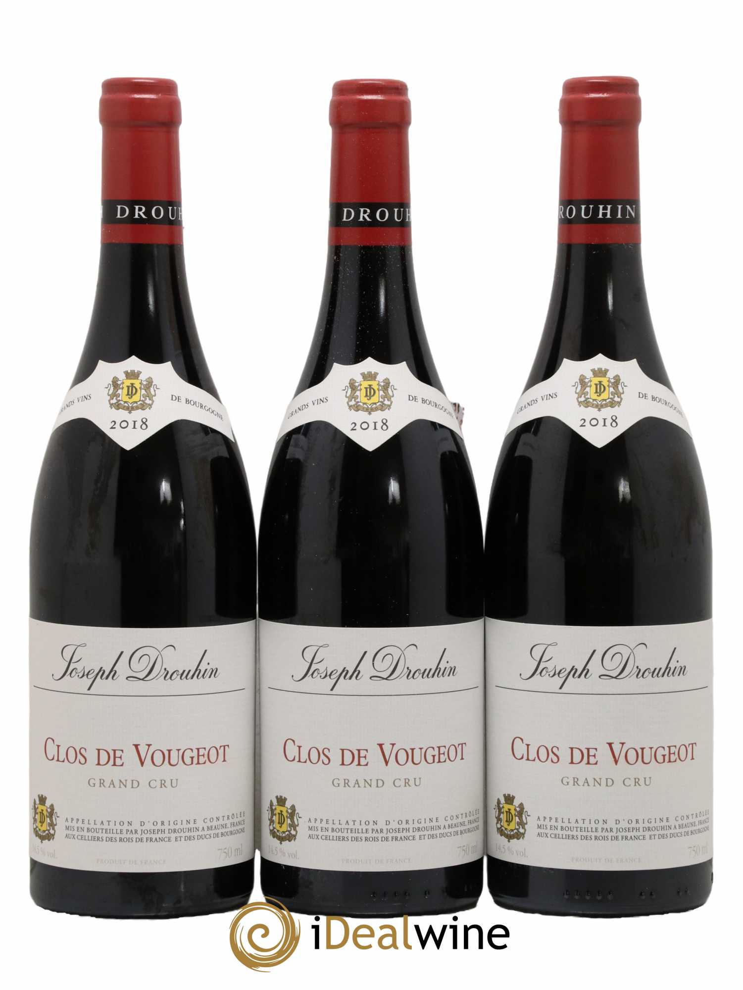 Clos de Vougeot Grand Cru Joseph Drouhin 2018 - Lot de 3 bouteilles - 0