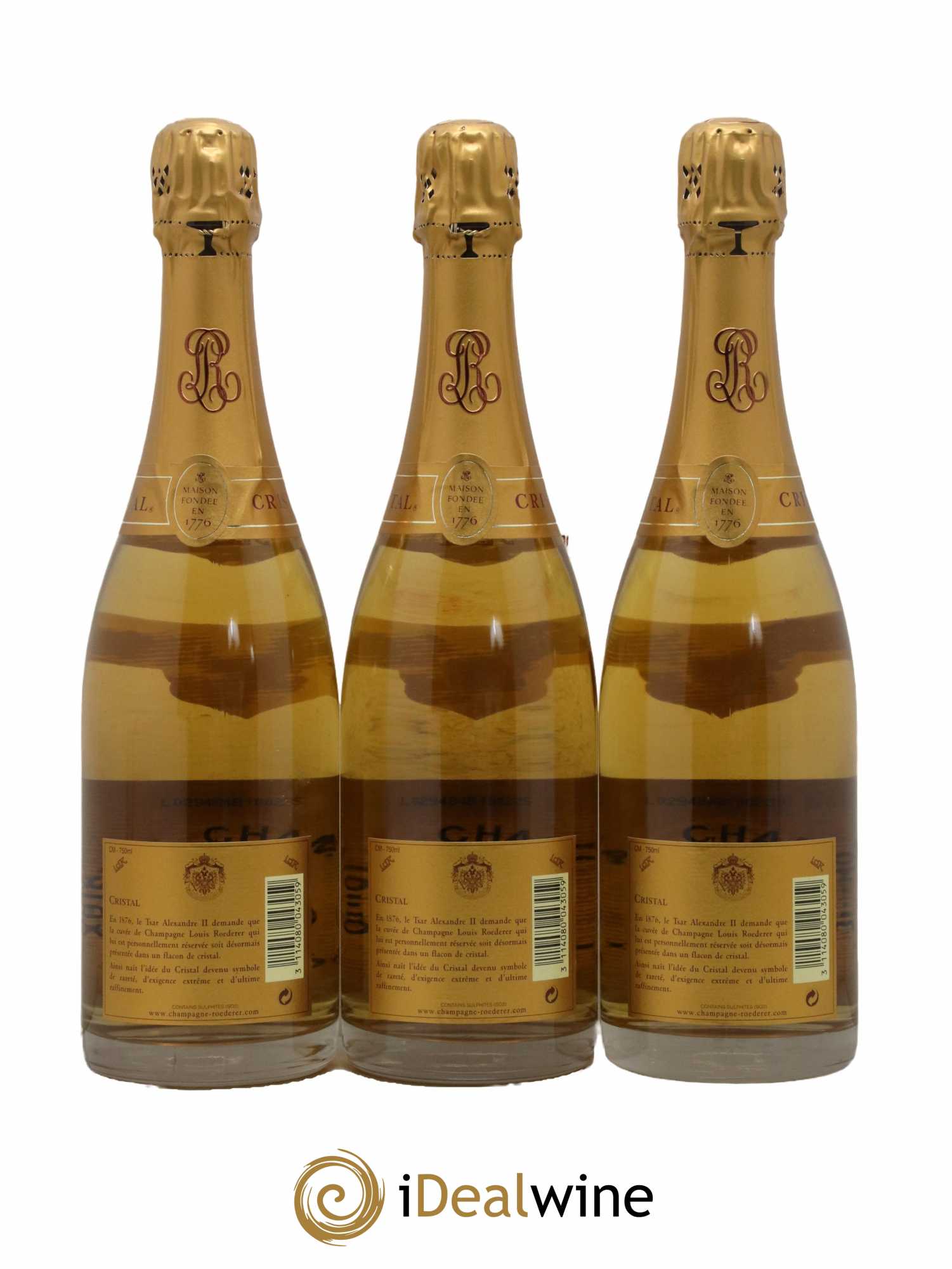 Cristal Louis Roederer 2000 - Lot de 3 bouteilles - 1