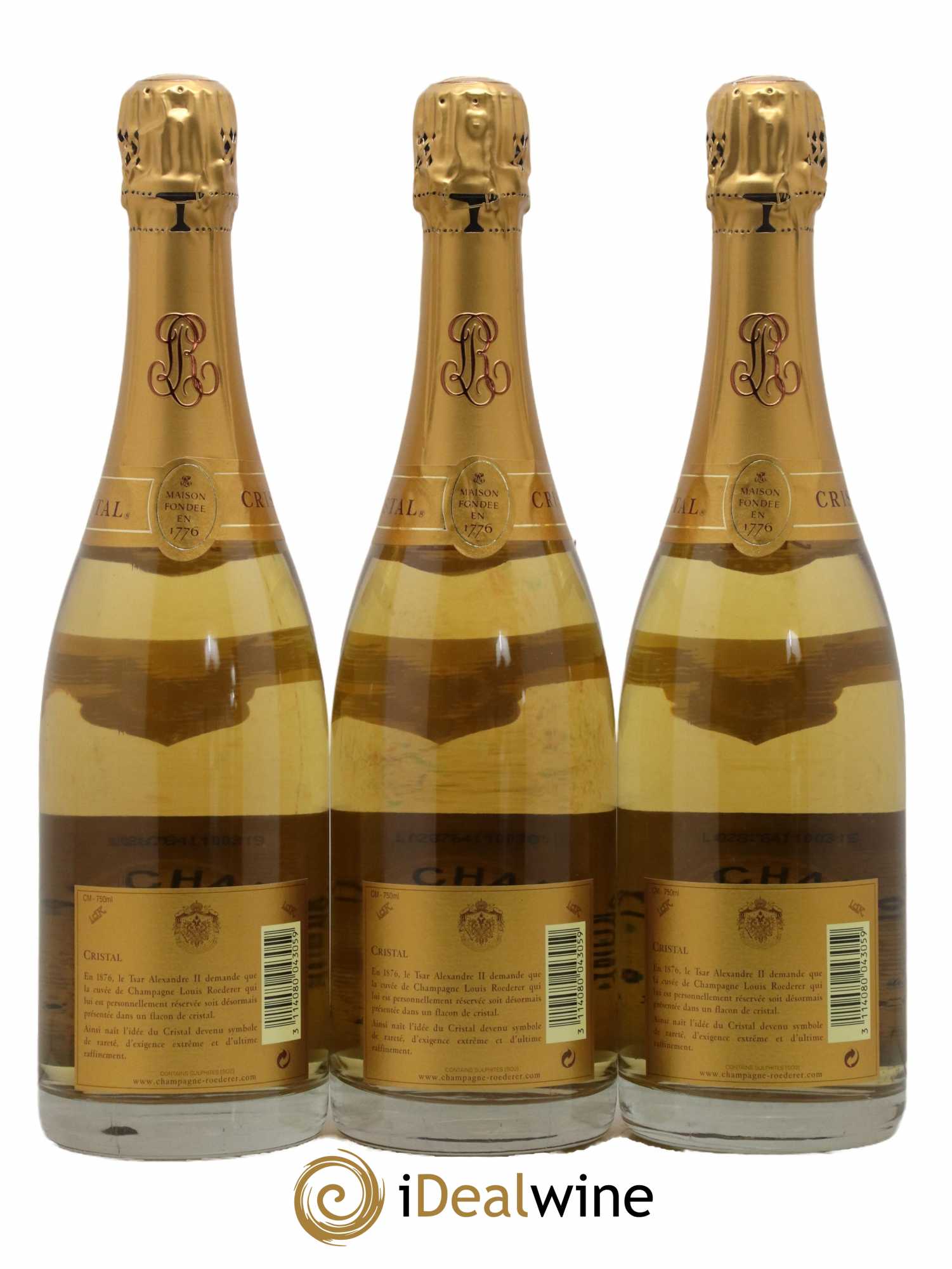 Cristal Louis Roederer 1999 - Posten von 3 Flaschen - 1