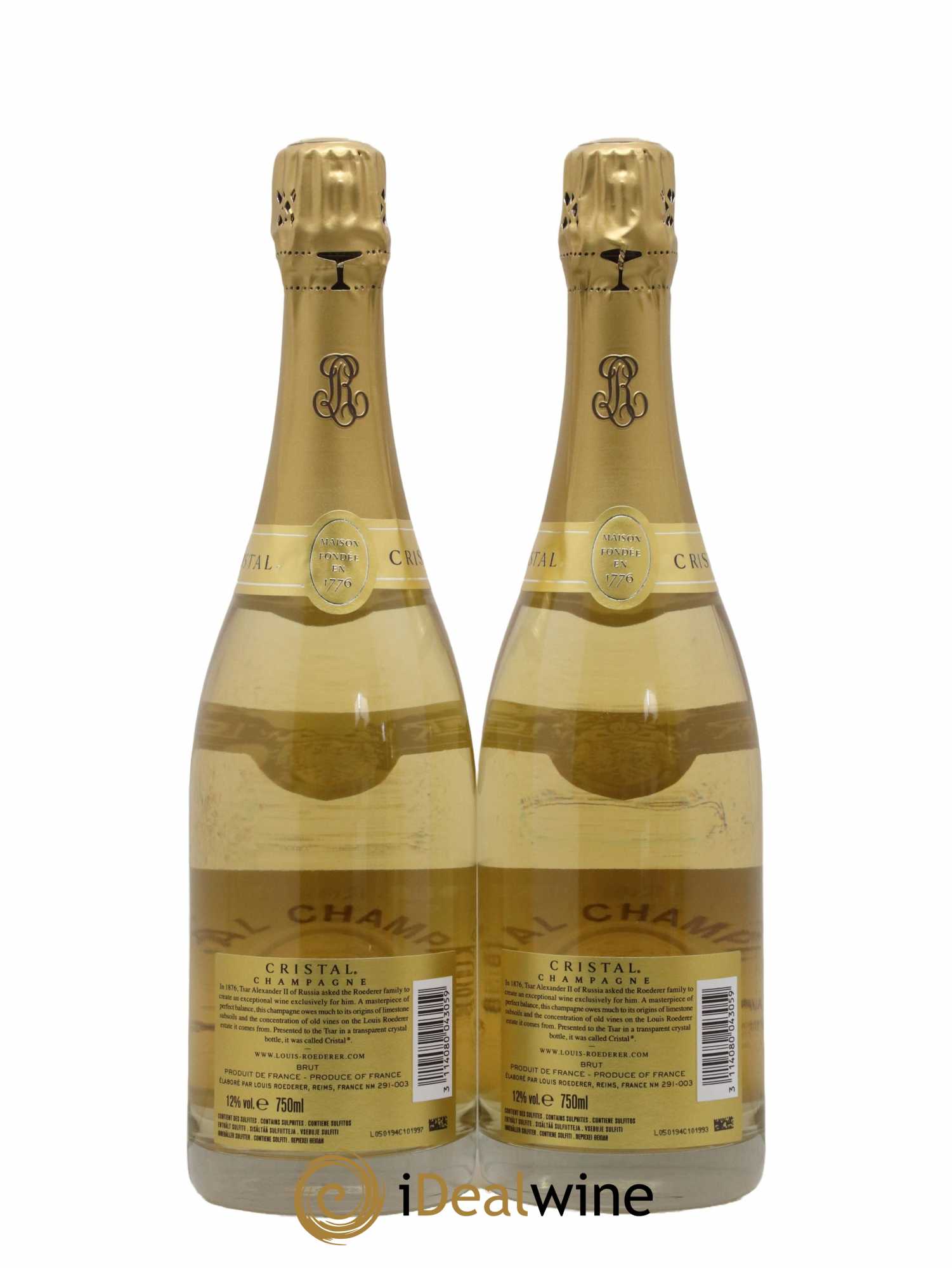 Cristal Louis Roederer 2012 - Lot de 2 bouteilles - 1