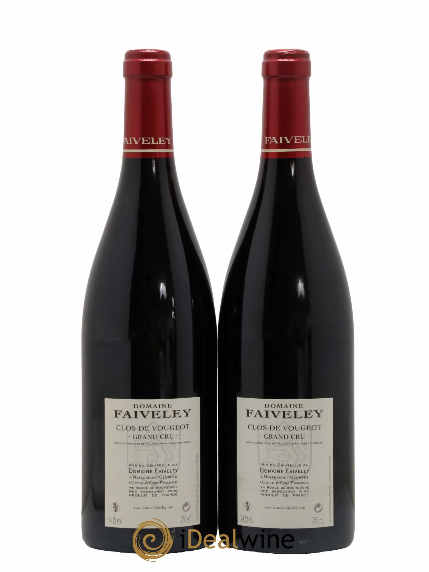 Clos de Vougeot Grand Cru Faiveley 2019 - Lot de 2 bouteilles - 1