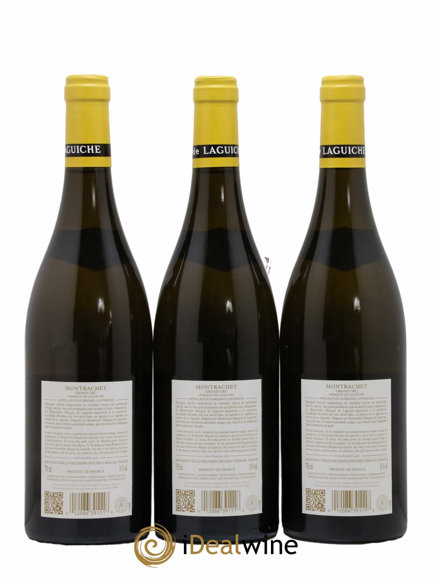 Montrachet Grand Cru Marquis de Laguiche Joseph Drouhin 2018 - Lot de 3 bouteilles - 1