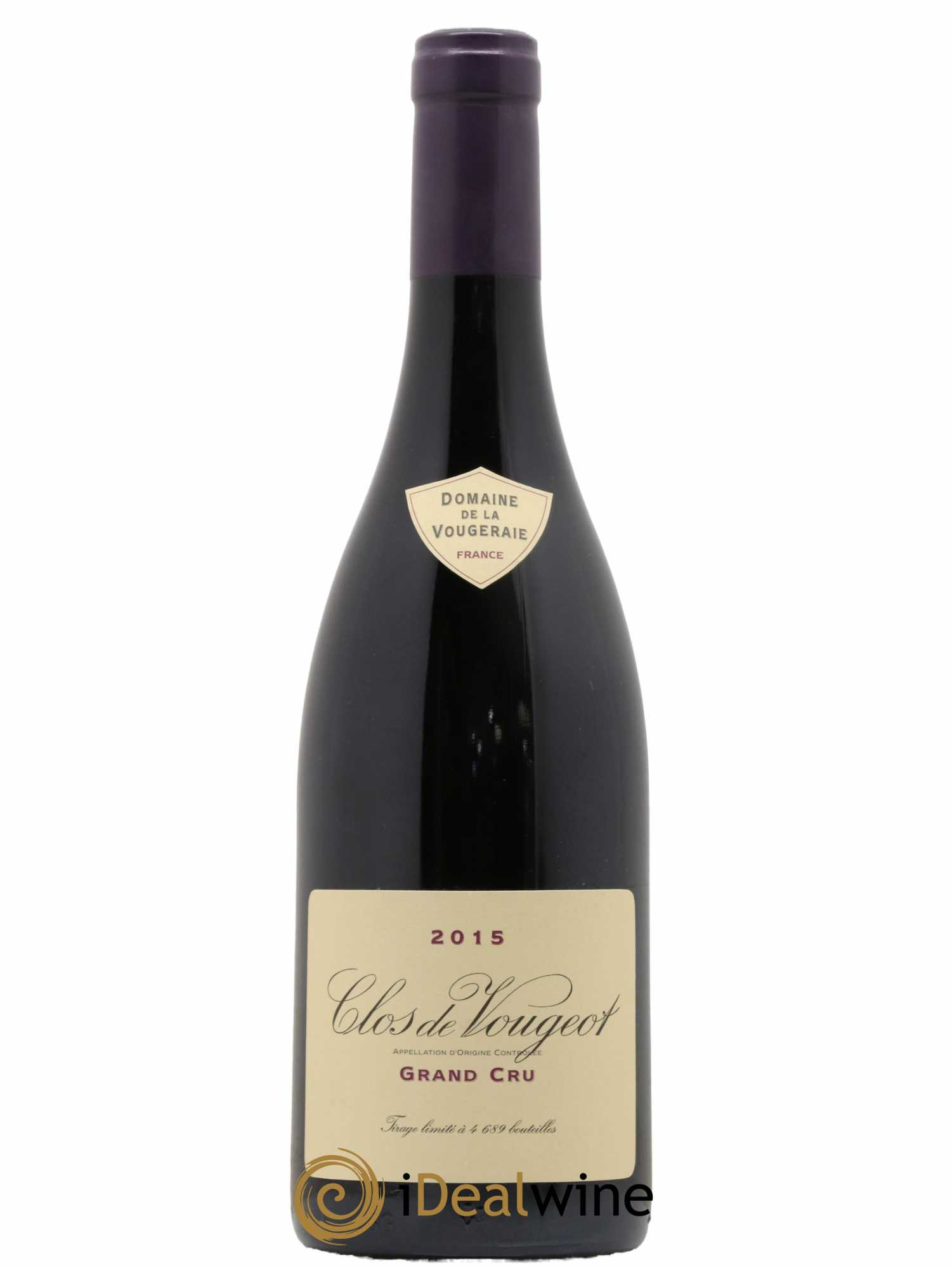 Clos de Vougeot Grand Cru La Vougeraie 2015 - Lot de 1 bouteille - 0