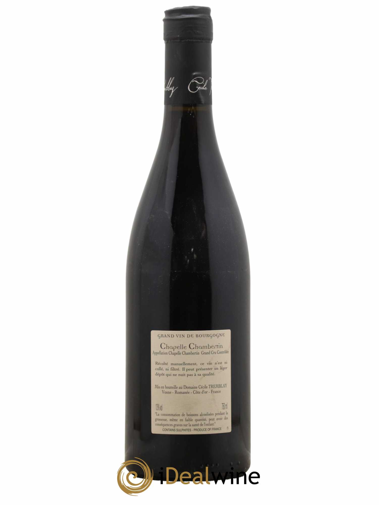 Chapelle-Chambertin Grand Cru Cécile Tremblay 2016 - Lot de 1 bouteille - 1
