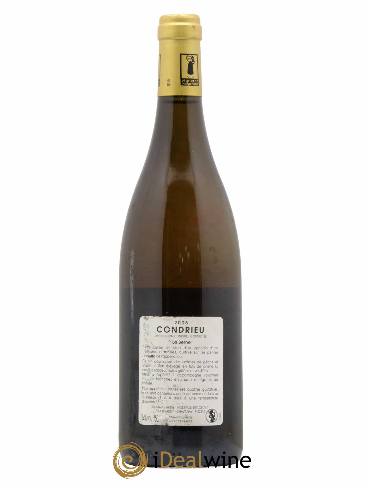 Condrieu La Berne Faury 2005 - Lot de 1 bouteille - 1
