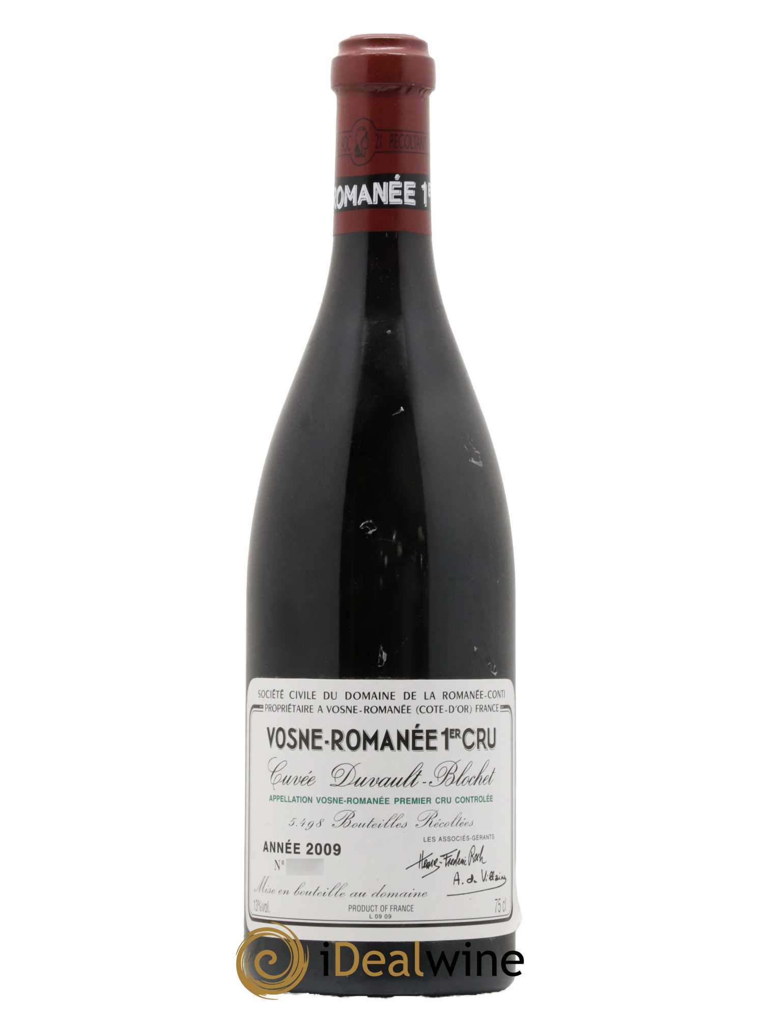 Vosne-Romanée 1er Cru Cuvée Duvault Blochet Domaine de la Romanée-Conti 2009 - Lot de 1 bouteille - 0
