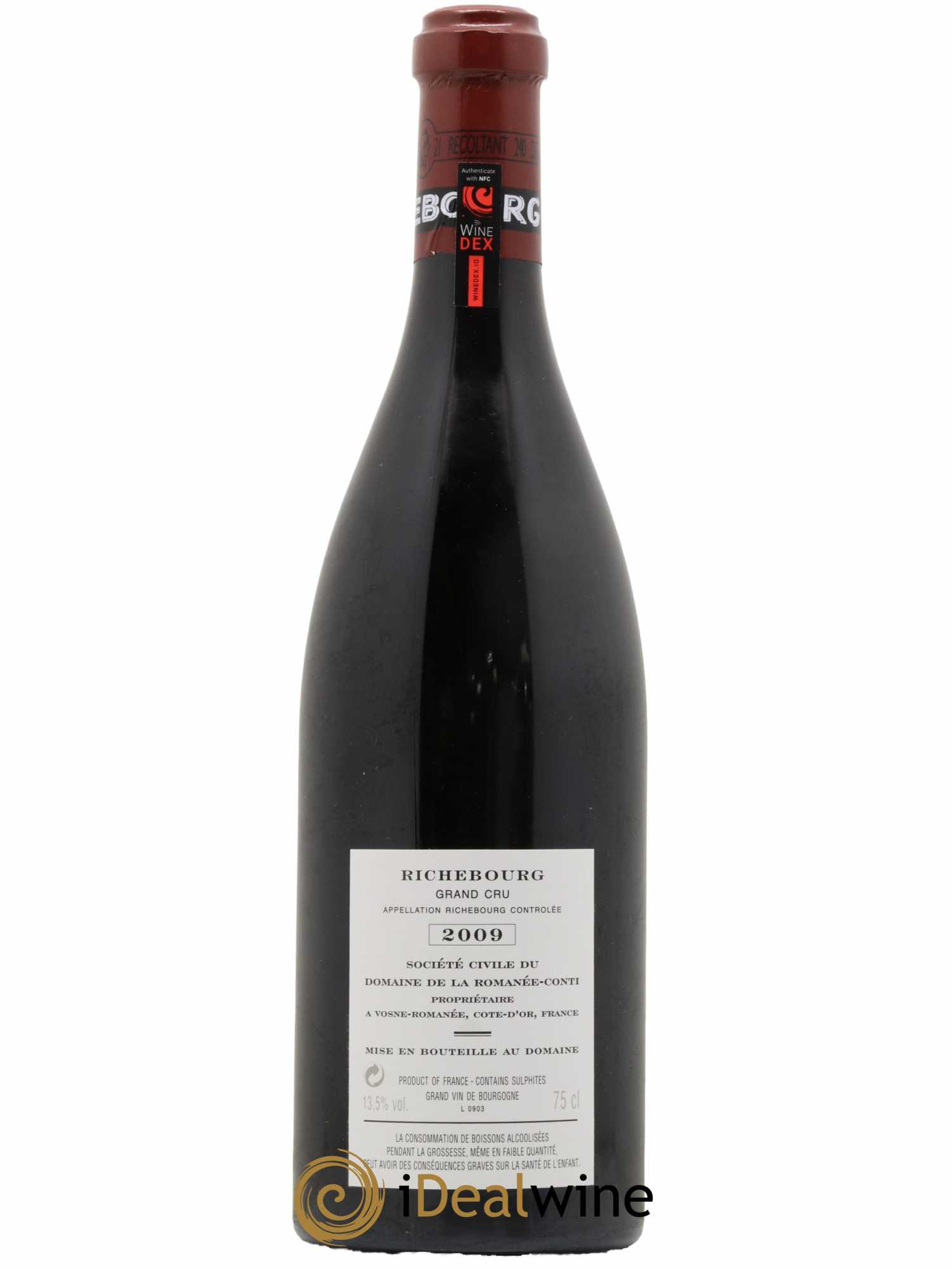 Richebourg Grand Cru Domaine de la Romanée-Conti 2009 - Lot de 1 bouteille - 1