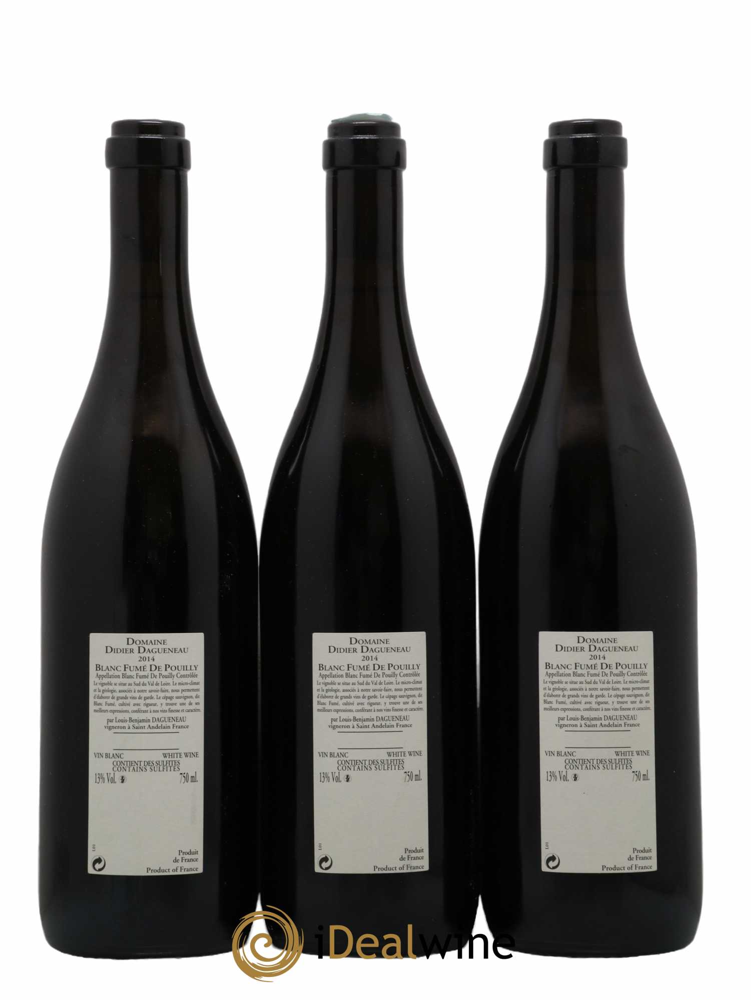 Vin de France (anciennement Pouilly-Fumé) Buisson Renard Dagueneau (Domaine Didier - Louis-Benjamin) 2014 - Lot de 3 bouteilles - 1