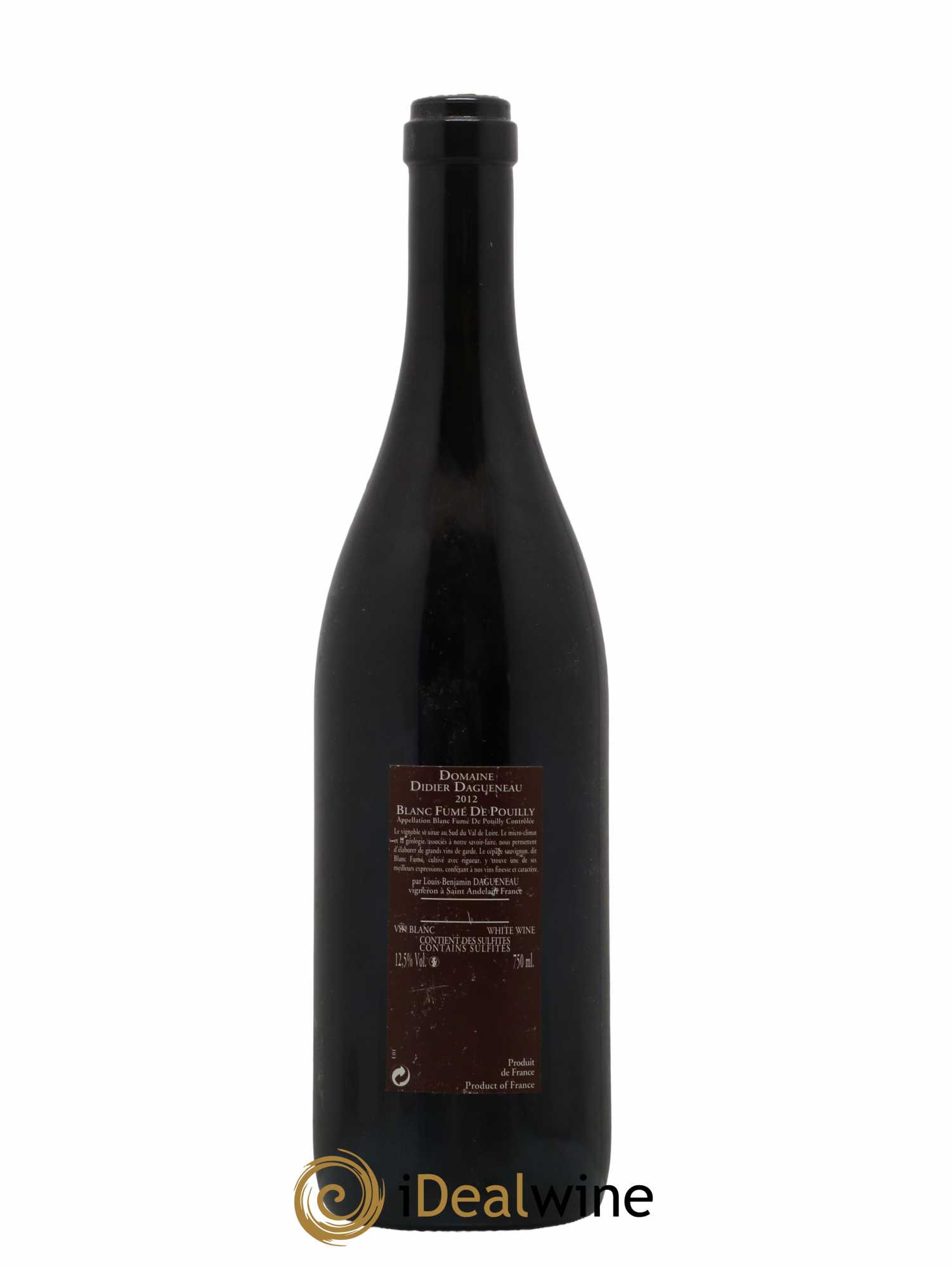 Vin de France (anciennement Pouilly-Fumé) Pur Sang Dagueneau (Domaine Didier - Louis-Benjamin) 2012 - Lot de 1 bouteille - 1