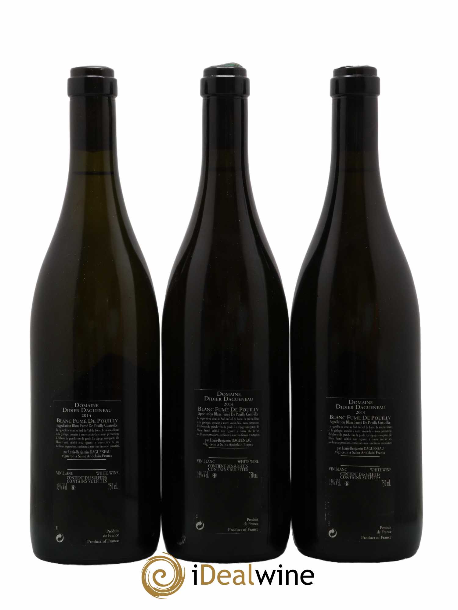 Vin de France (anciennement Pouilly-Fumé) Silex Dagueneau (Domaine Didier - Louis-Benjamin) 2014 - Lot de 3 bouteilles - 1