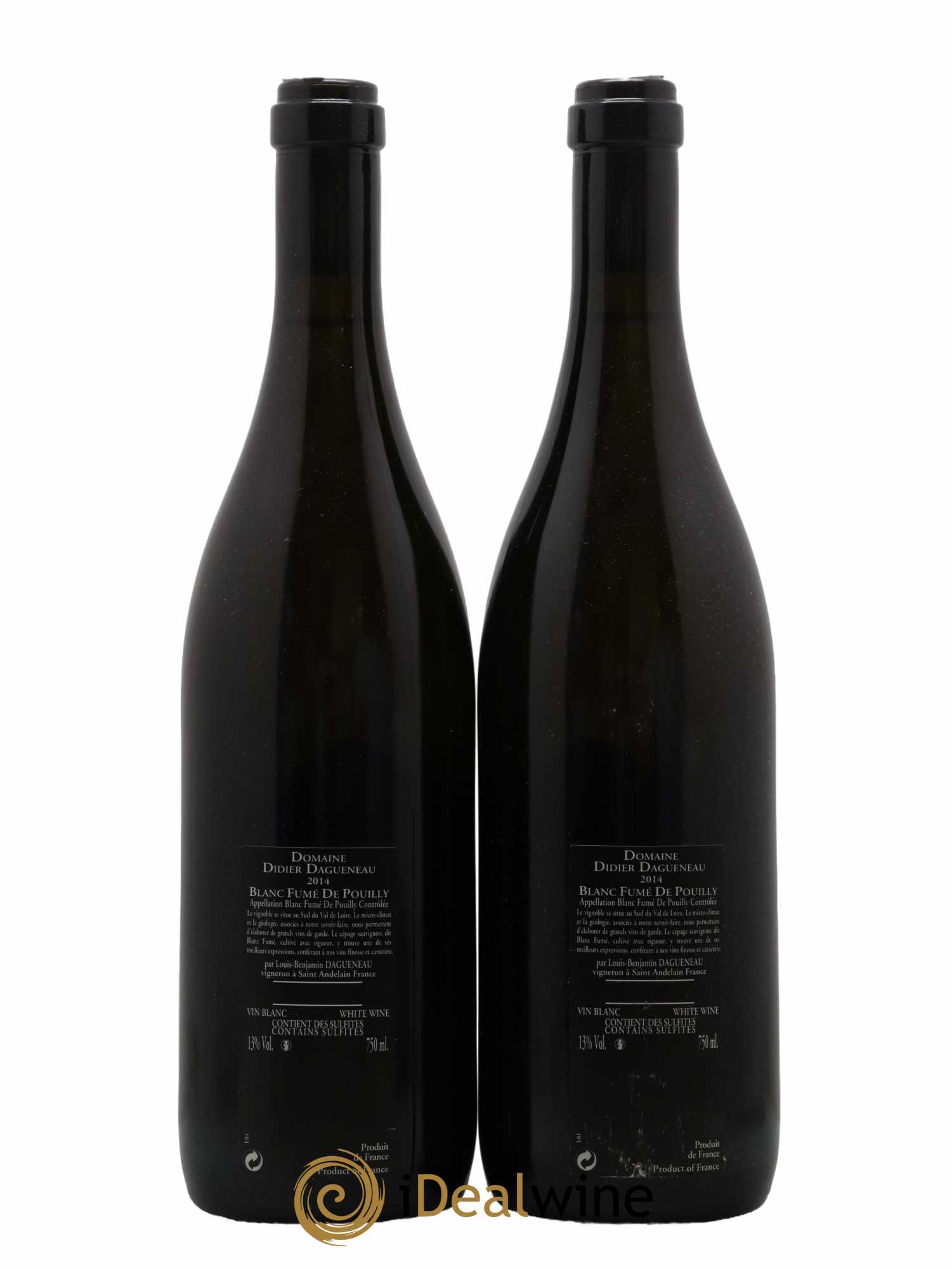 Vin de France (anciennement Pouilly-Fumé) Silex Dagueneau (Domaine Didier - Louis-Benjamin) 2014 - Lot de 2 bouteilles - 1