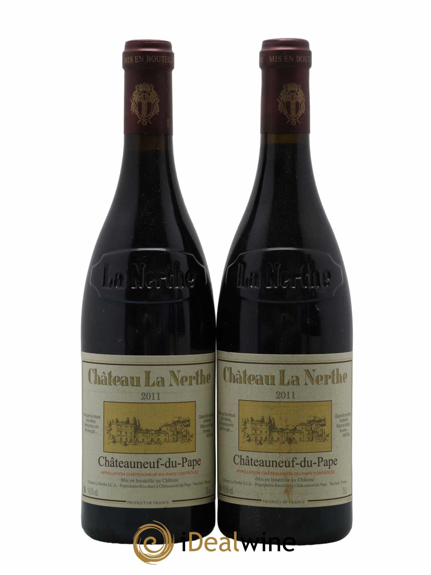 Châteauneuf-du-Pape Château la Nerthe Famille Richard 2011 - Lot of 2 bottles - 0