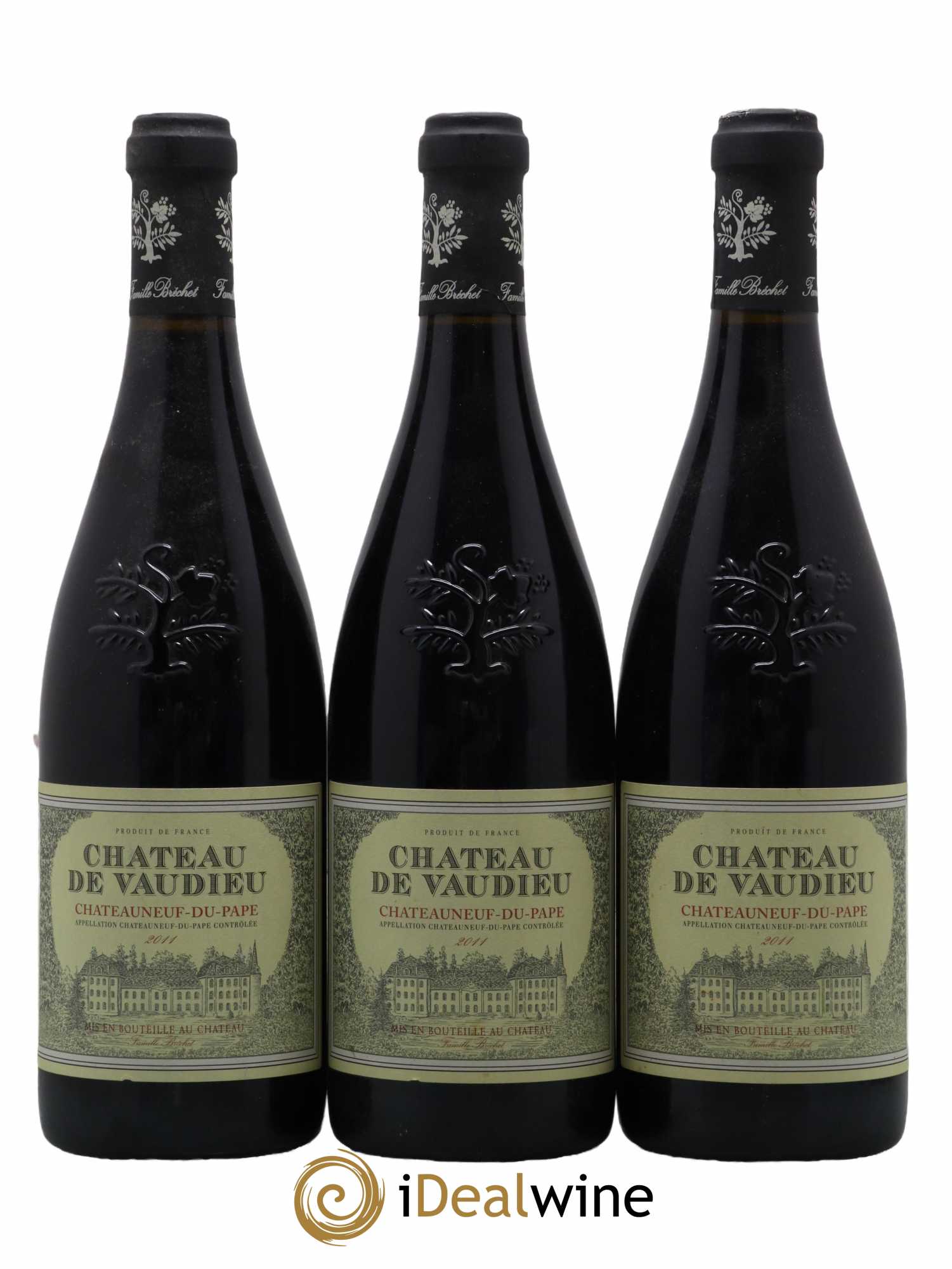 Châteauneuf-du-Pape Château De Vaudieu 2011 - Lot of 3 bottles - 0