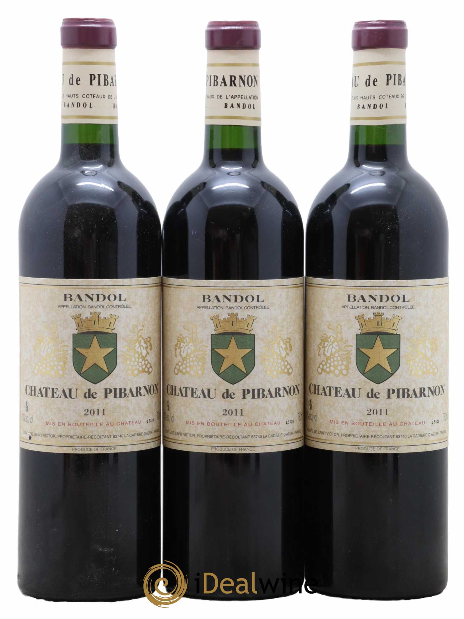 Bandol Château de Pibarnon Comte de Saint-Victor 2011 - Lot de 3 bouteilles - 0