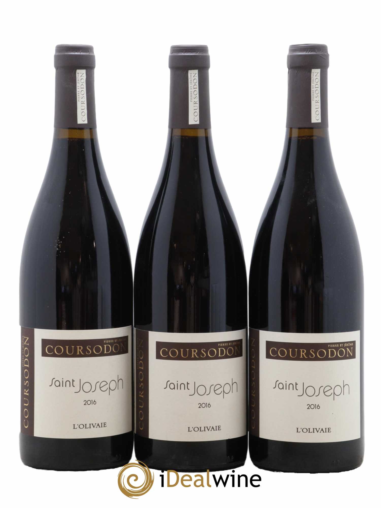 Saint-Joseph L'Olivaie Pierre et Jérôme Coursodon 2016 - Lot de 3 bouteilles - 0