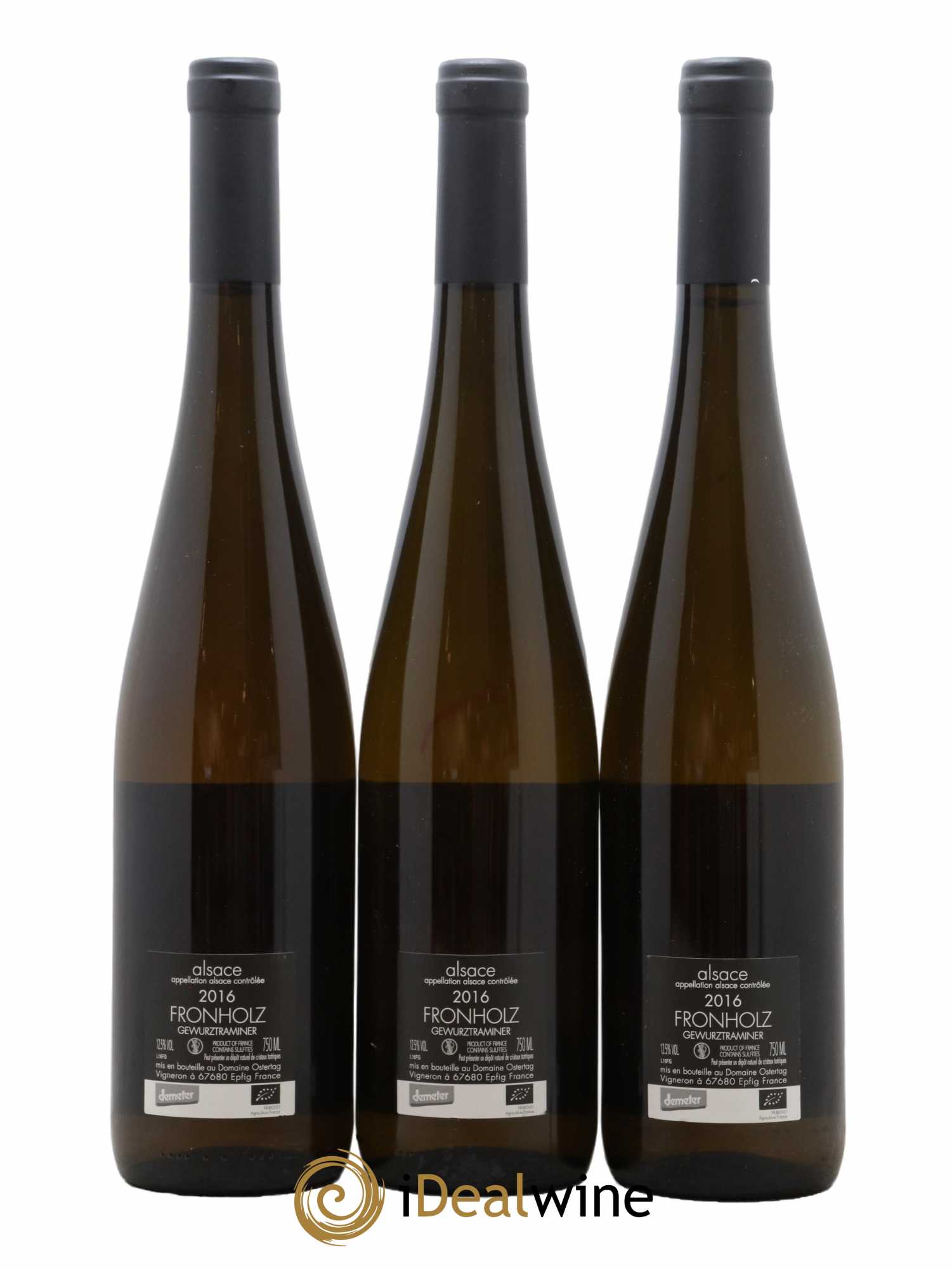Alsace Gewurztraminer Fronholz A l'Orient d'Eden Ostertag (Domaine) 2016 - Lotto di 3 bottiglie - 1