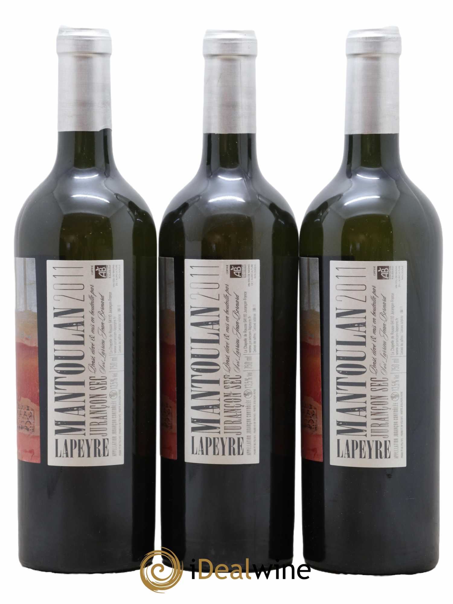 Jurançon Sec Domaine Lapeyre Mantoulan 2011 - Lot de 3 bouteilles - 1