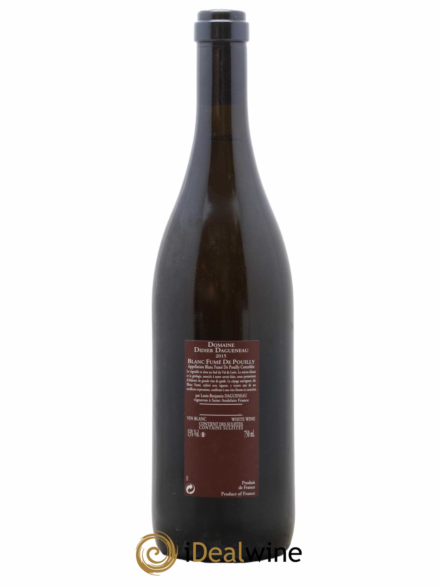 Vin de France (anciennement Pouilly-Fumé) Pur Sang Dagueneau (Domaine Didier - Louis-Benjamin) 2015 - Lot de 1 bouteille - 1