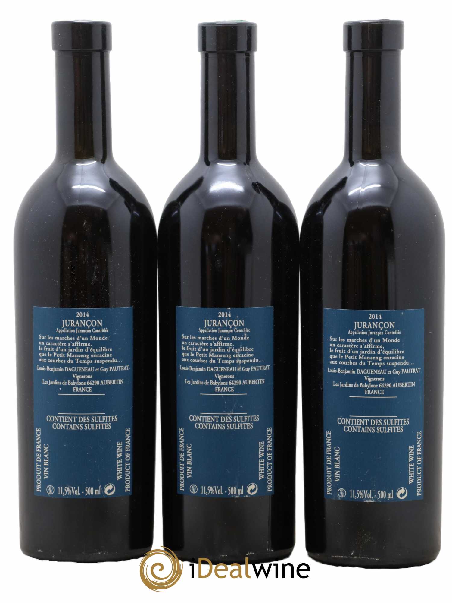 Vin de France (anciennement Jurançon) Jardins de Babylone Didier Dagueneau 50cl 2014 - Lotto di 3 bottiglie - 1
