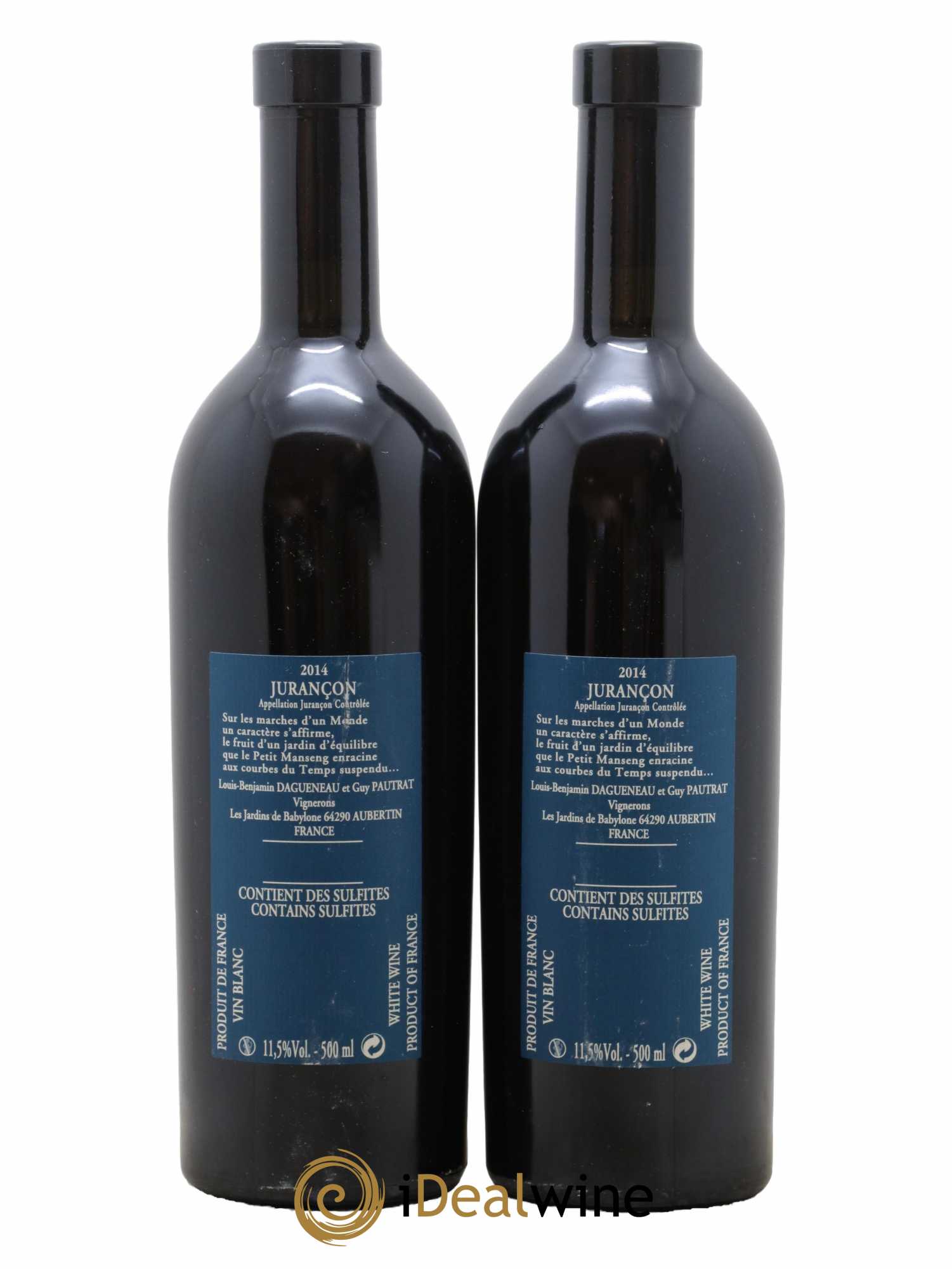 Vin de France (anciennement Jurançon) Jardins de Babylone Didier Dagueneau 50cl 2014 - Lotto di 2 bottiglie - 1