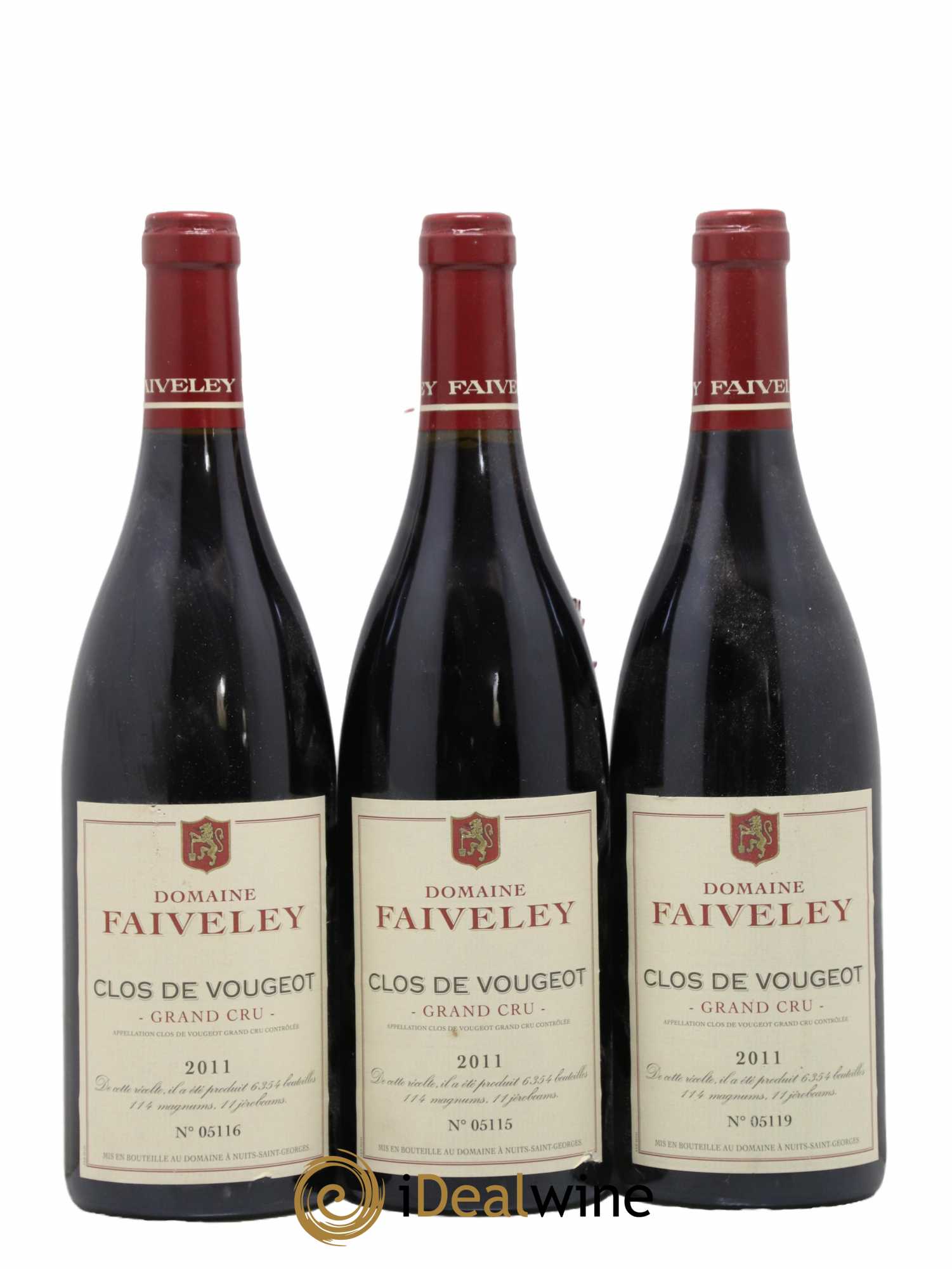 Clos de Vougeot Grand Cru Faiveley 2011 - Lot de 3 bouteilles - 0