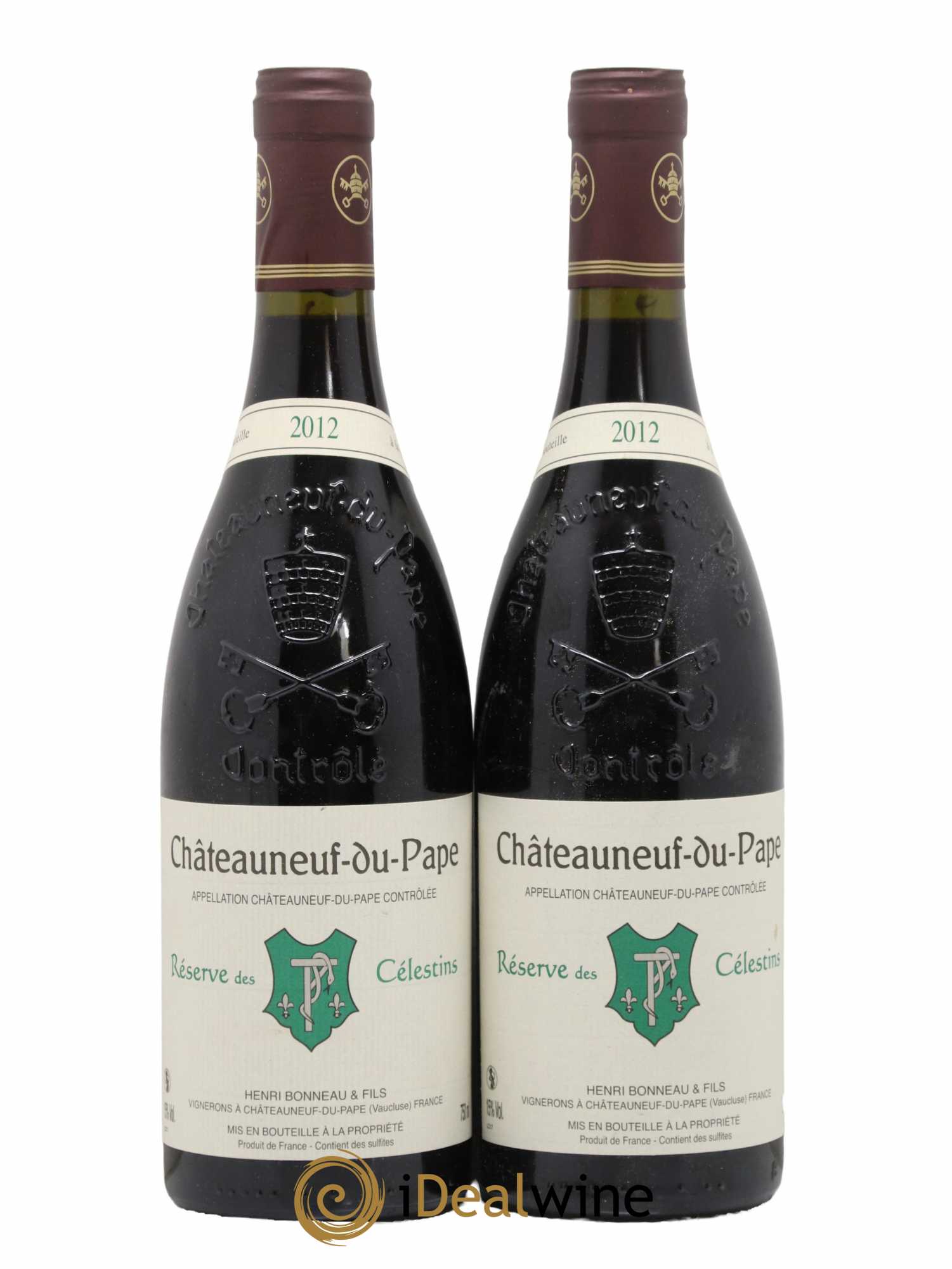 Châteauneuf-du-Pape Réserve des Célestins Henri Bonneau & Fils 2012 - Lot de 2 bouteilles - 0