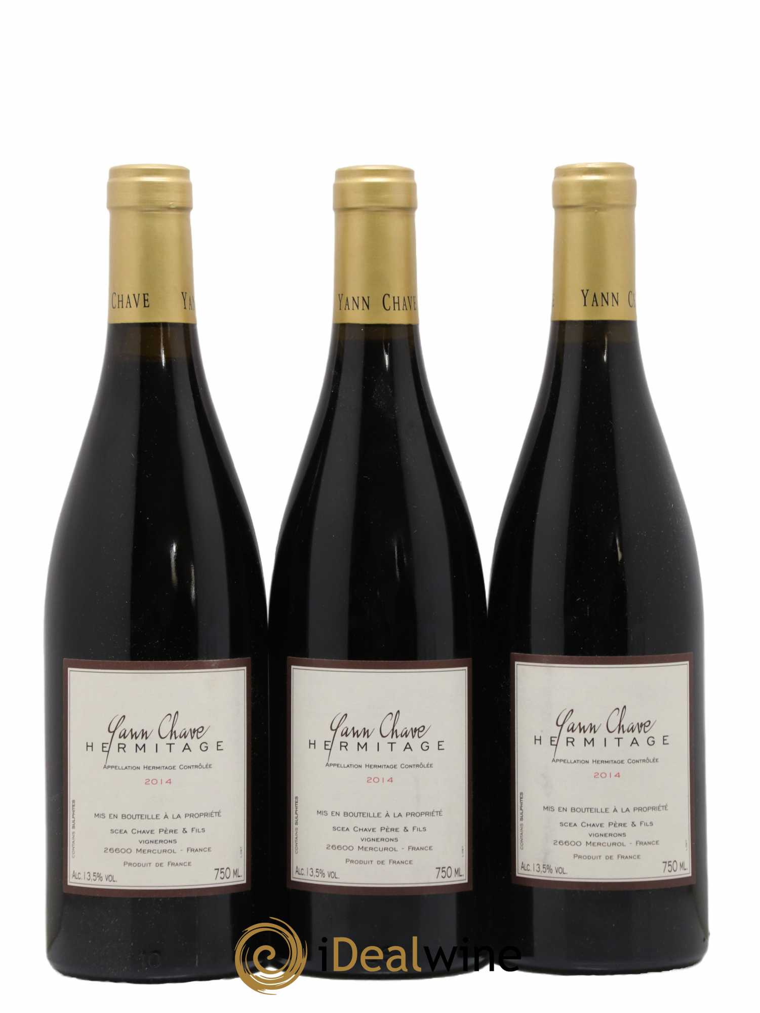Hermitage Yann Chave 2014 - Lot de 3 bouteilles - 0