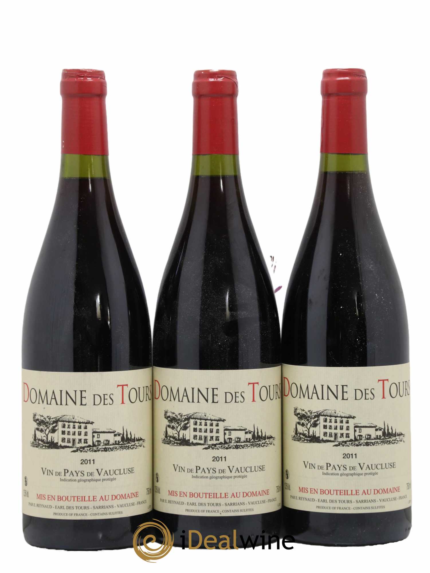 Vaucluse (Vin de Pays de Vaucluse) Domaine des Tours Emmanuel Reynaud 2011 - Lot de 3 bouteilles - 0