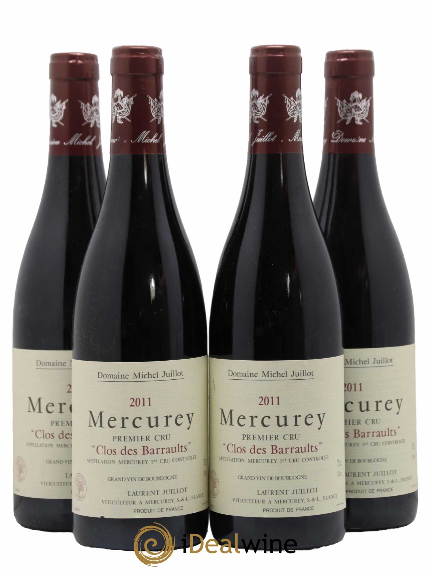 Mercurey 1er Cru Clos des Barraults Michel Juillot (Domaine) 2011 - Lot de 4 bouteilles - 0