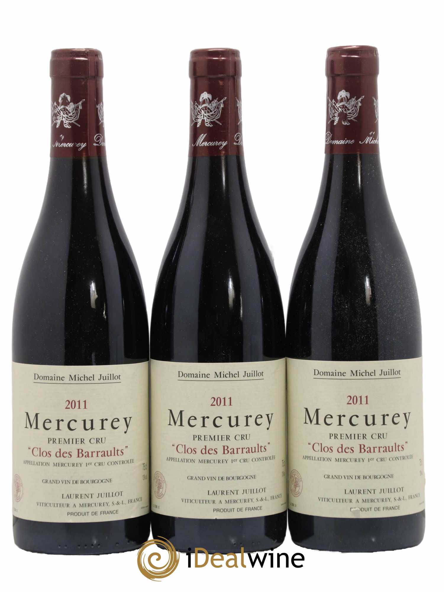 Mercurey 1er Cru Clos des Barraults Michel Juillot (Domaine) 2011 - Lot de 3 bouteilles - 0