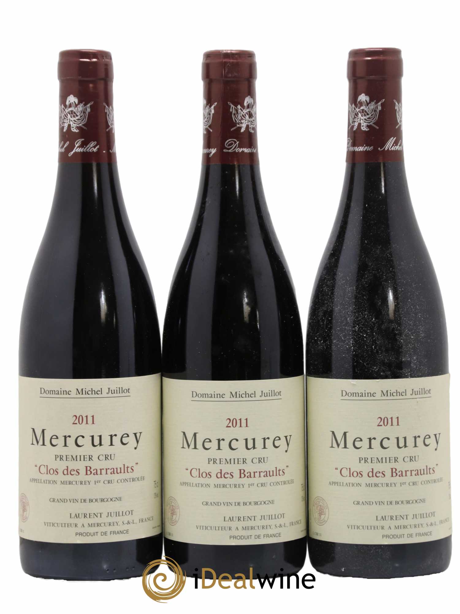 Mercurey 1er Cru Clos des Barraults Michel Juillot (Domaine) 2011 - Lot de 3 bouteilles - 0