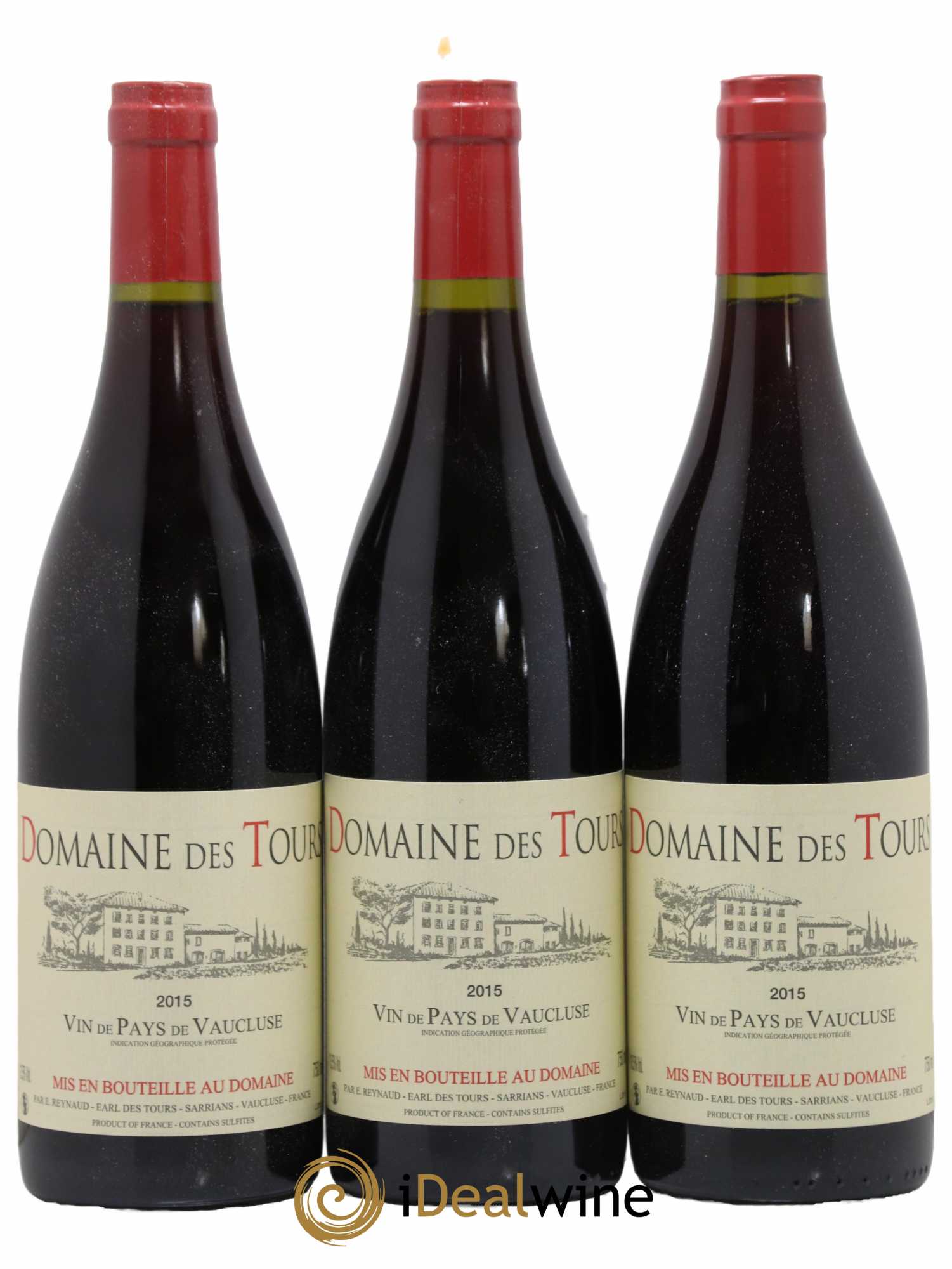 Vaucluse (Vin de Pays de Vaucluse) Domaine des Tours Emmanuel Reynaud 2015 - Lot de 3 bouteilles - 0
