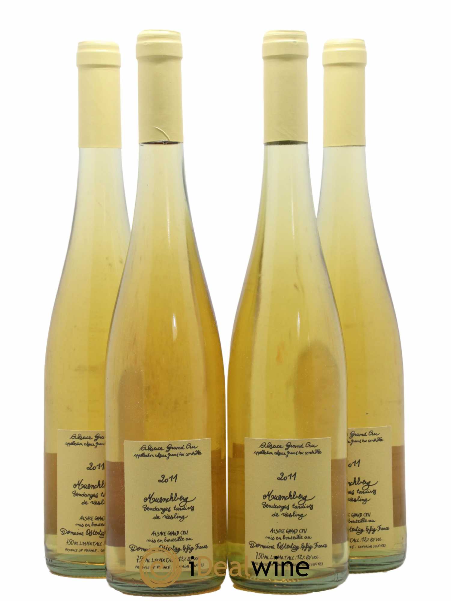 Alsace Riesling Grand Cru Muenchberg Vendanges Tardives Ostertag (Domaine) 2011 - Lotto di 4 bottiglie - 0