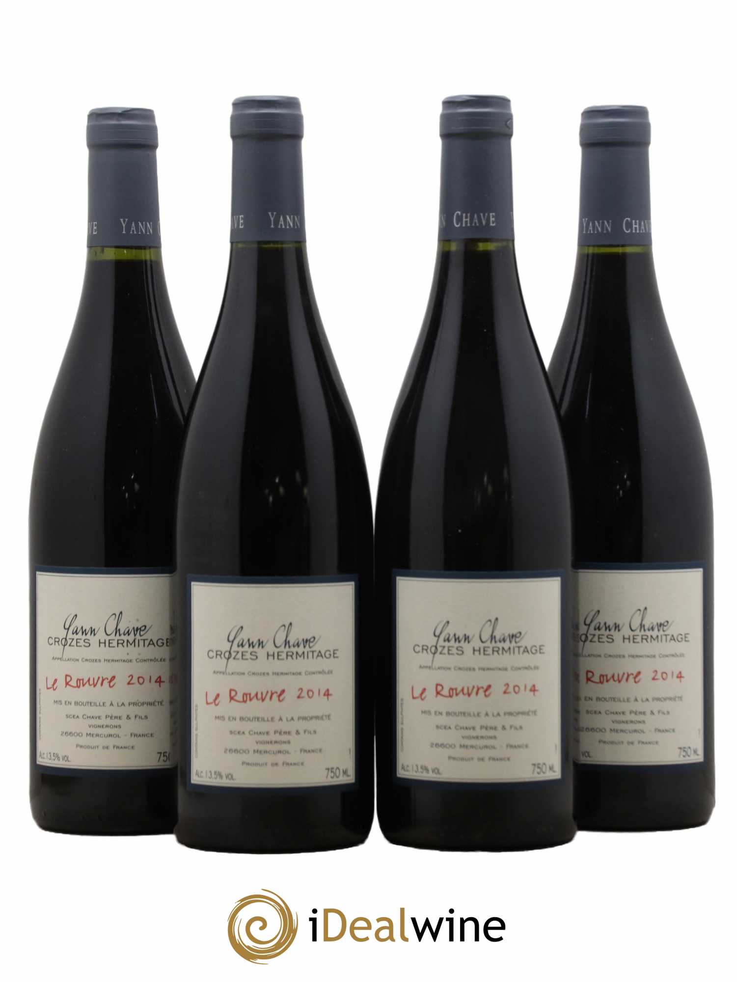 Crozes-Hermitage Le Rouvre Yann Chave 2014 - Lot de 4 bouteilles - 0