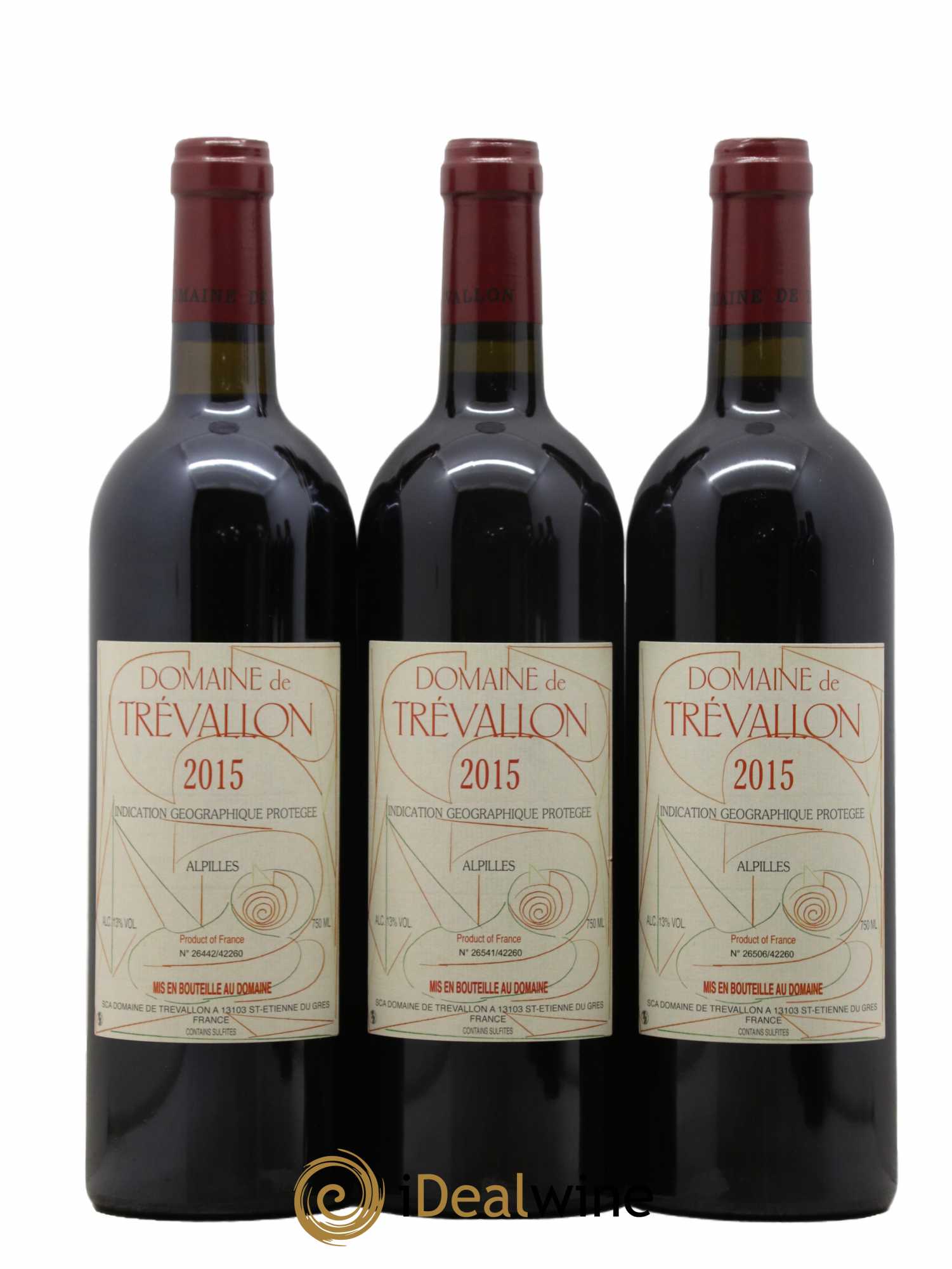 VDP Bouches du Rhône Trévallon (Domaine de) Eloi Dürrbach 2015 - Lot de 6 bouteilles - 1