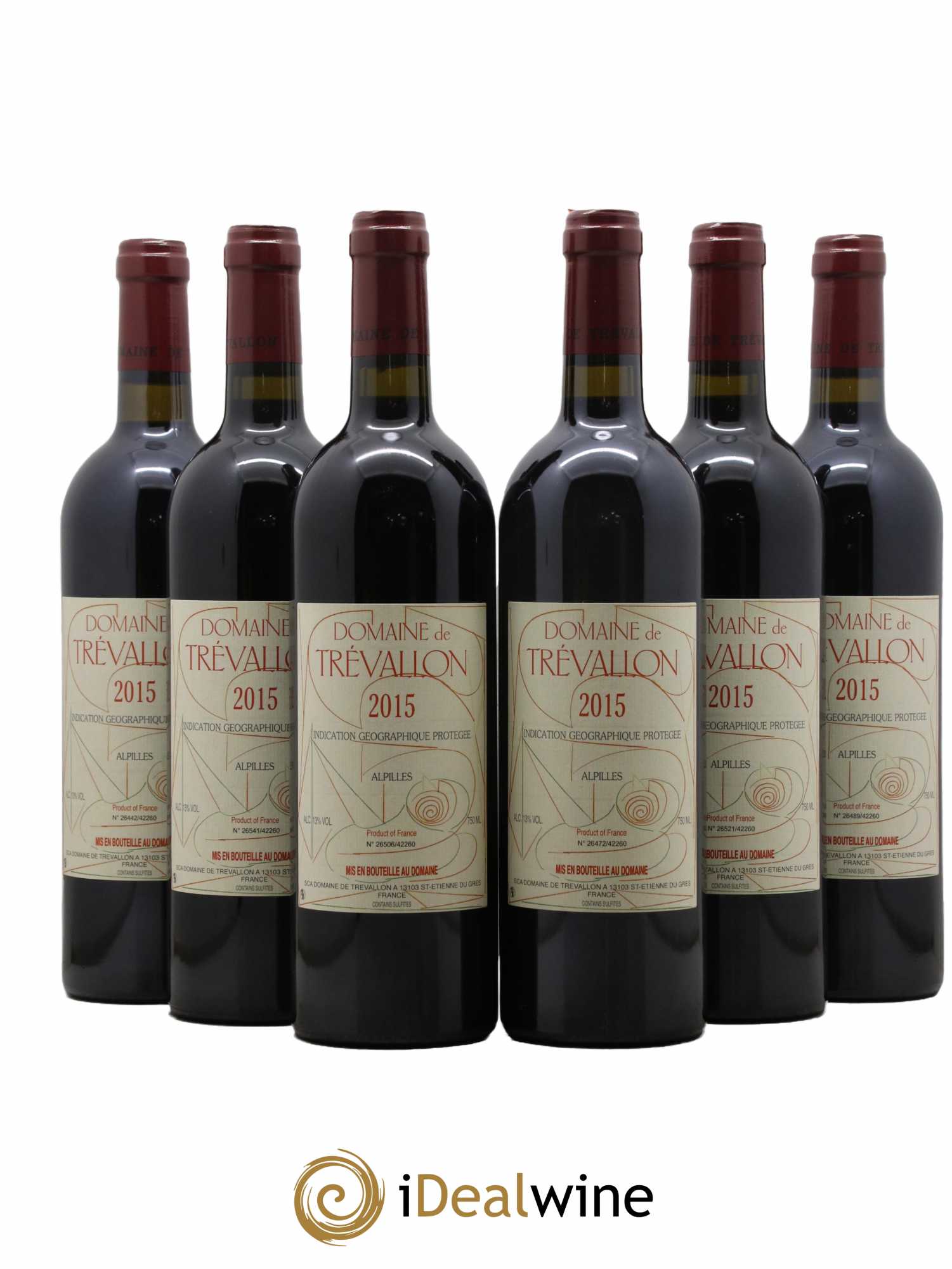 VDP Bouches du Rhône Trévallon (Domaine de) Eloi Dürrbach 2015 - Lot de 6 bouteilles - 0