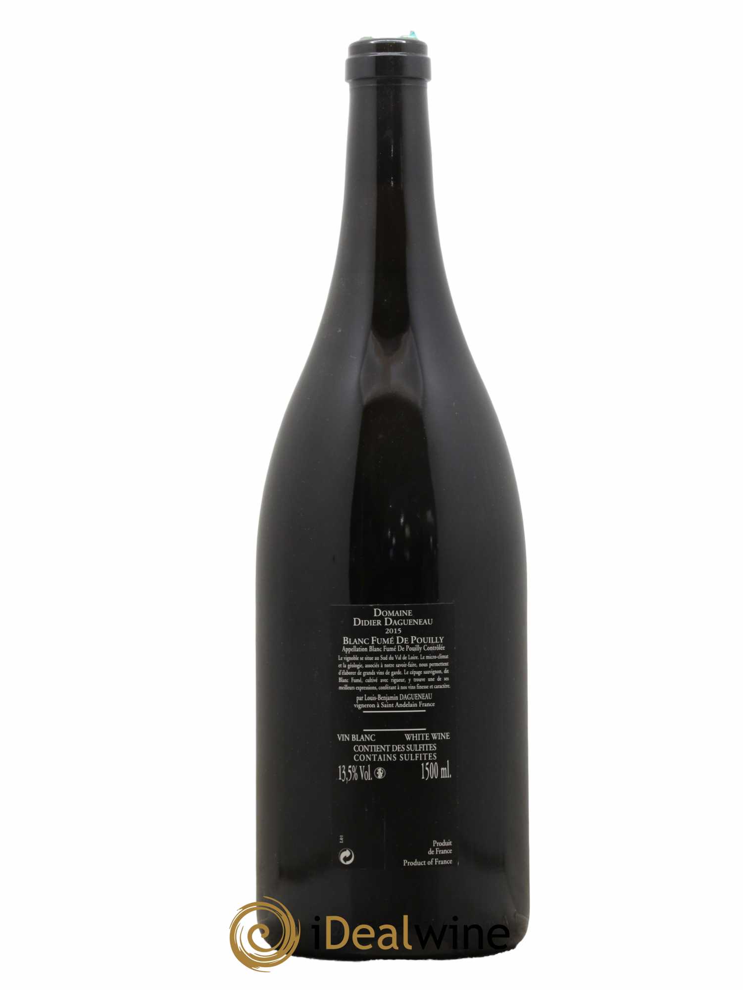 Vin de France (anciennement Pouilly-Fumé) Silex Dagueneau (Domaine Didier - Louis-Benjamin) 2015 - Lot de 1 magnum - 1