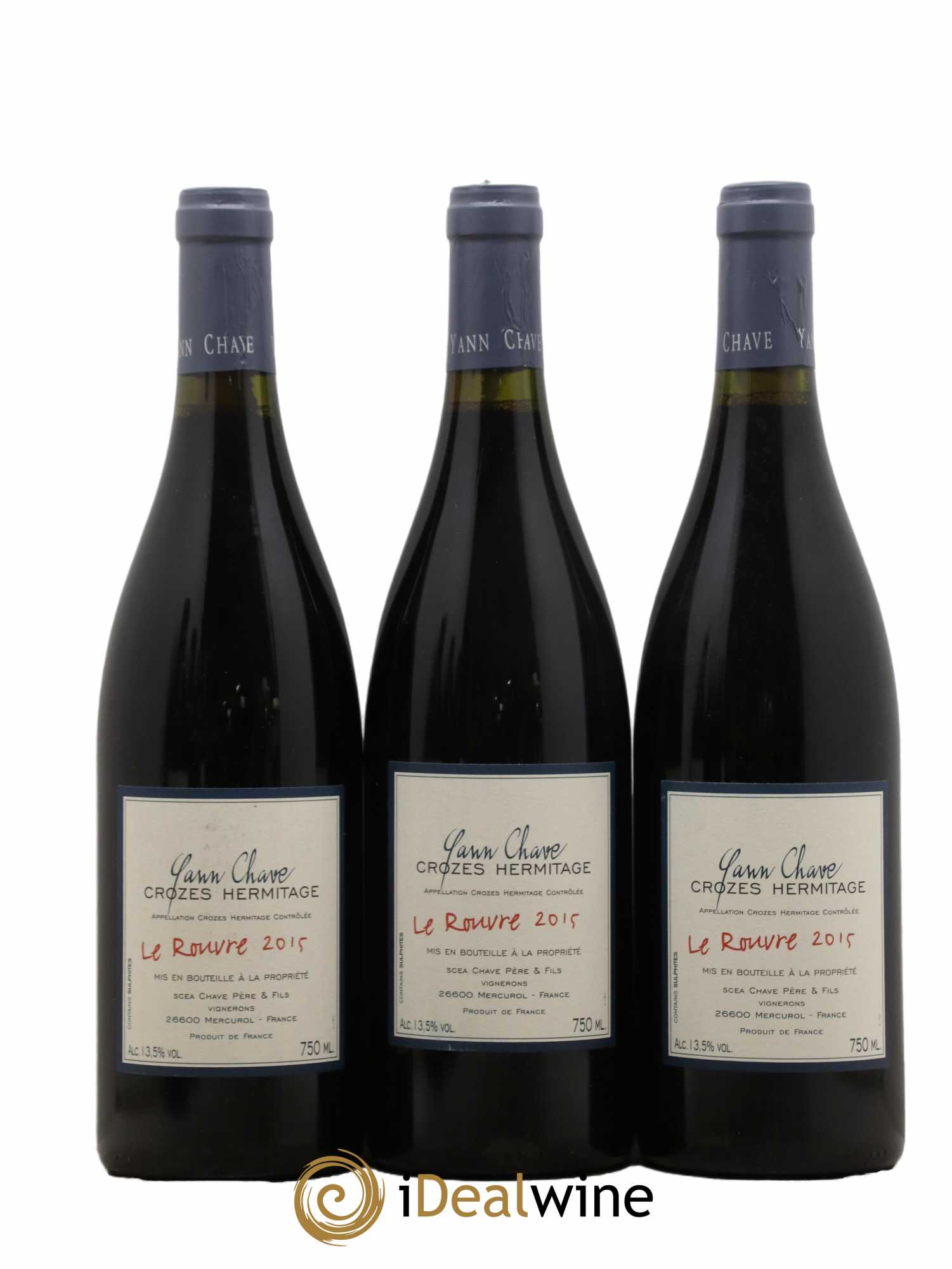 Crozes-Hermitage Le Rouvre Yann Chave 2015 - Lot de 3 bouteilles - 0