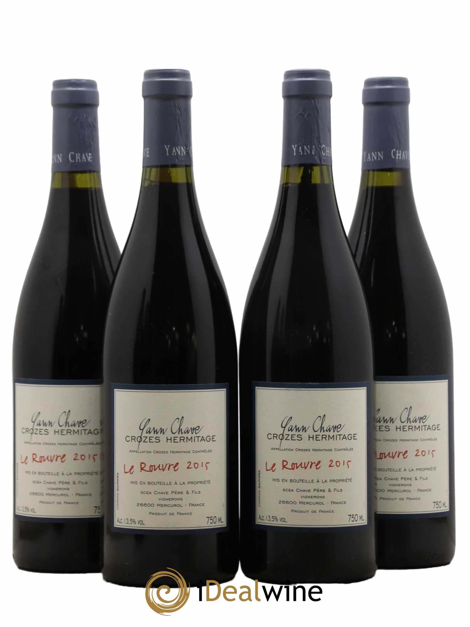Crozes-Hermitage Le Rouvre Yann Chave 2015 - Lot de 4 bouteilles - 0